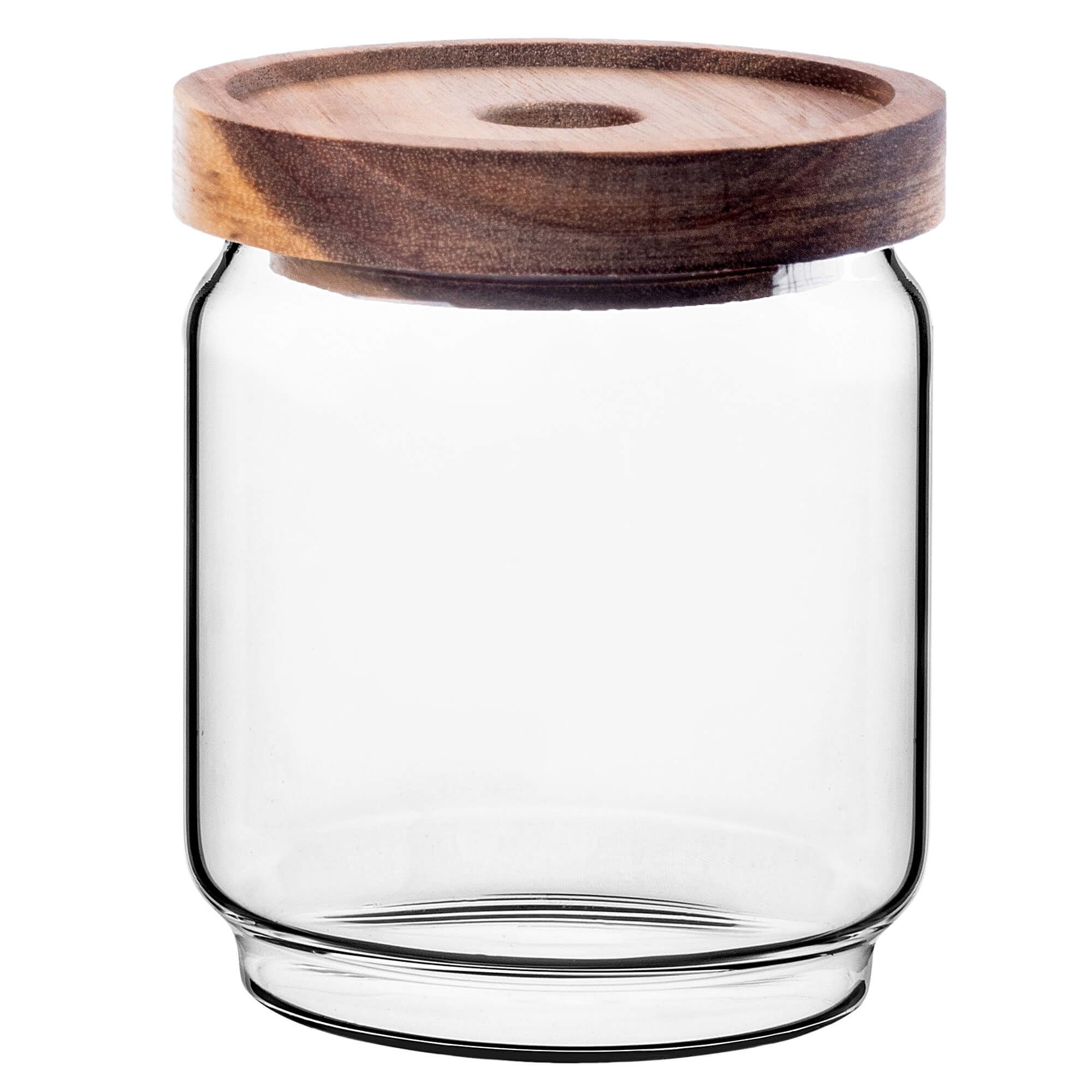 Pojemnik szklany na żywność Rucce z drewnianą pokrywką 450ml