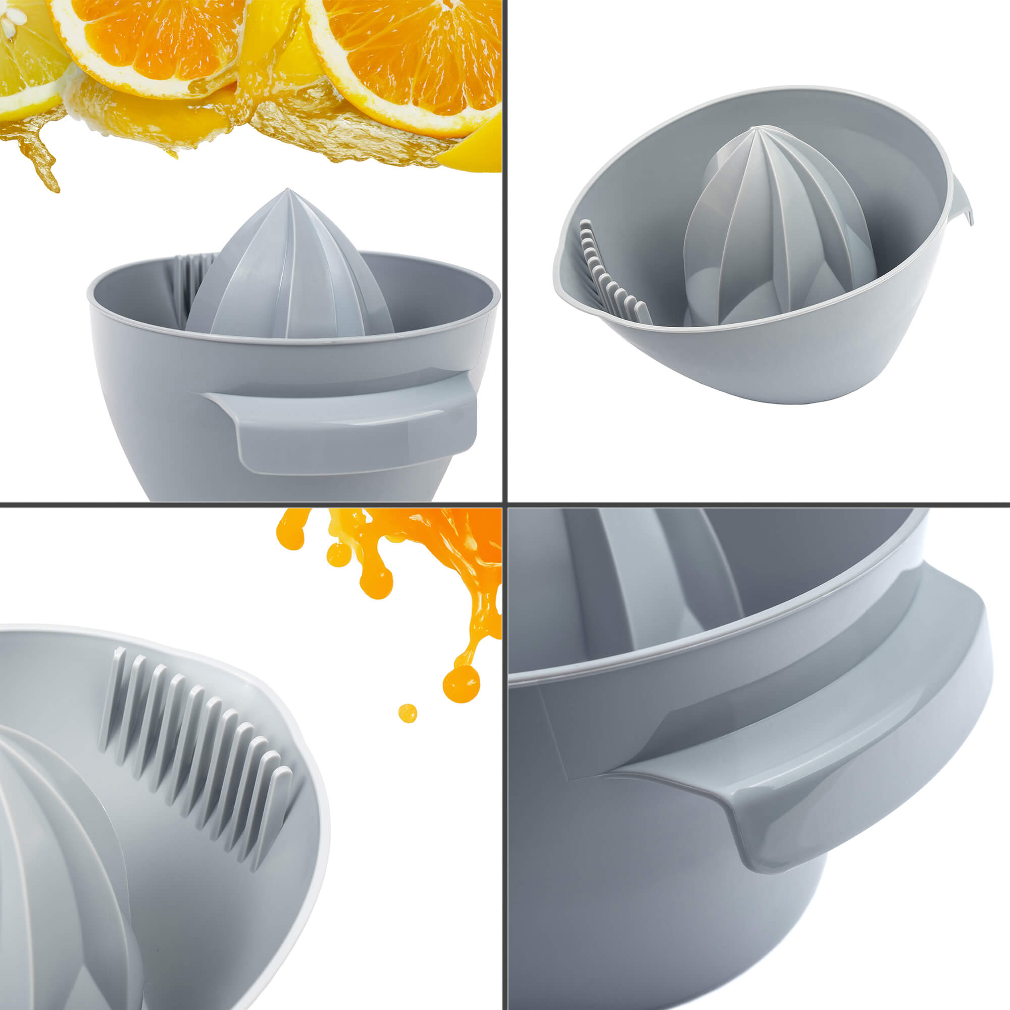 Wyciskacz do cytrusów Forano, jasny szary