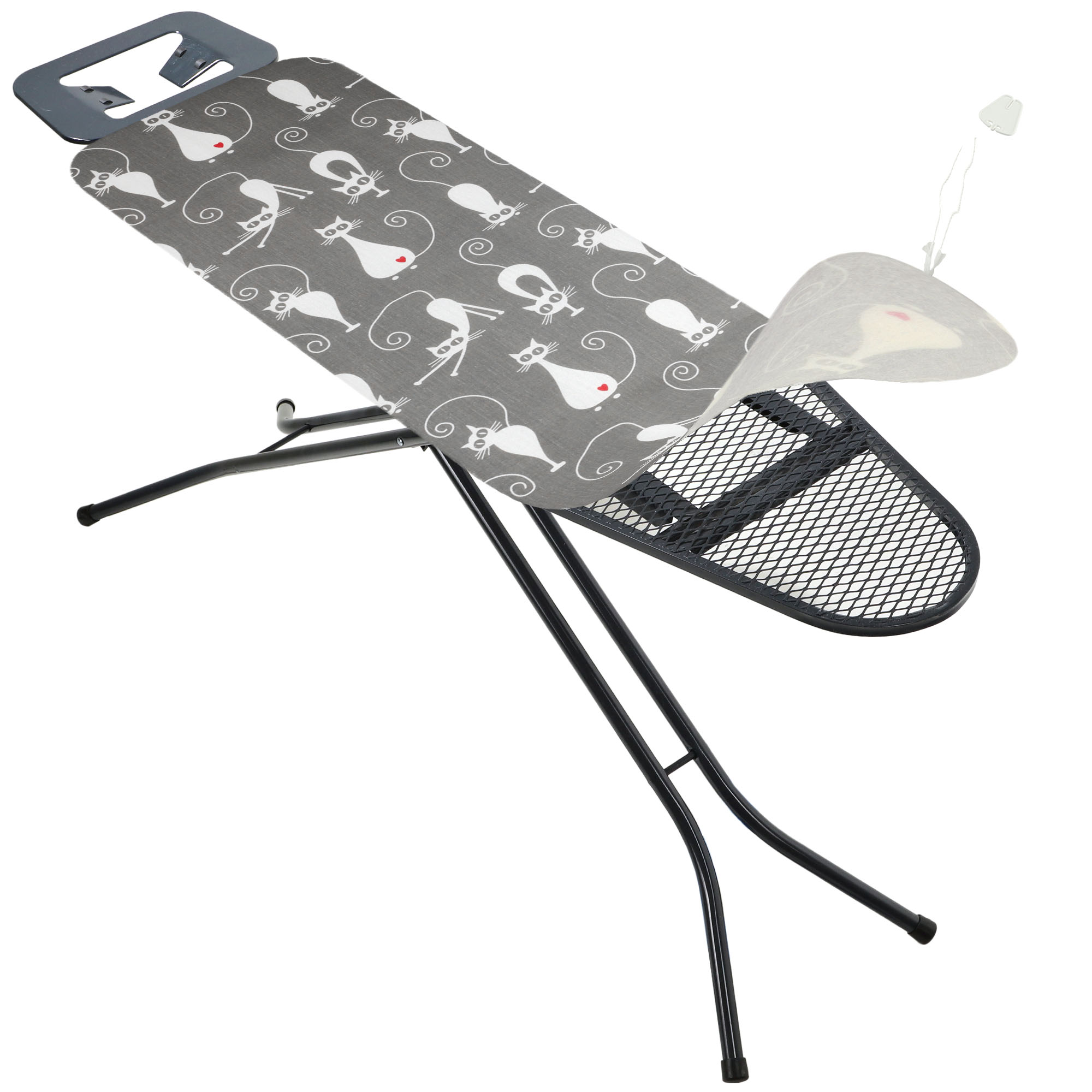 Pokrowiec na deskę do prasowania 130x45cm naciągany Viseu koty