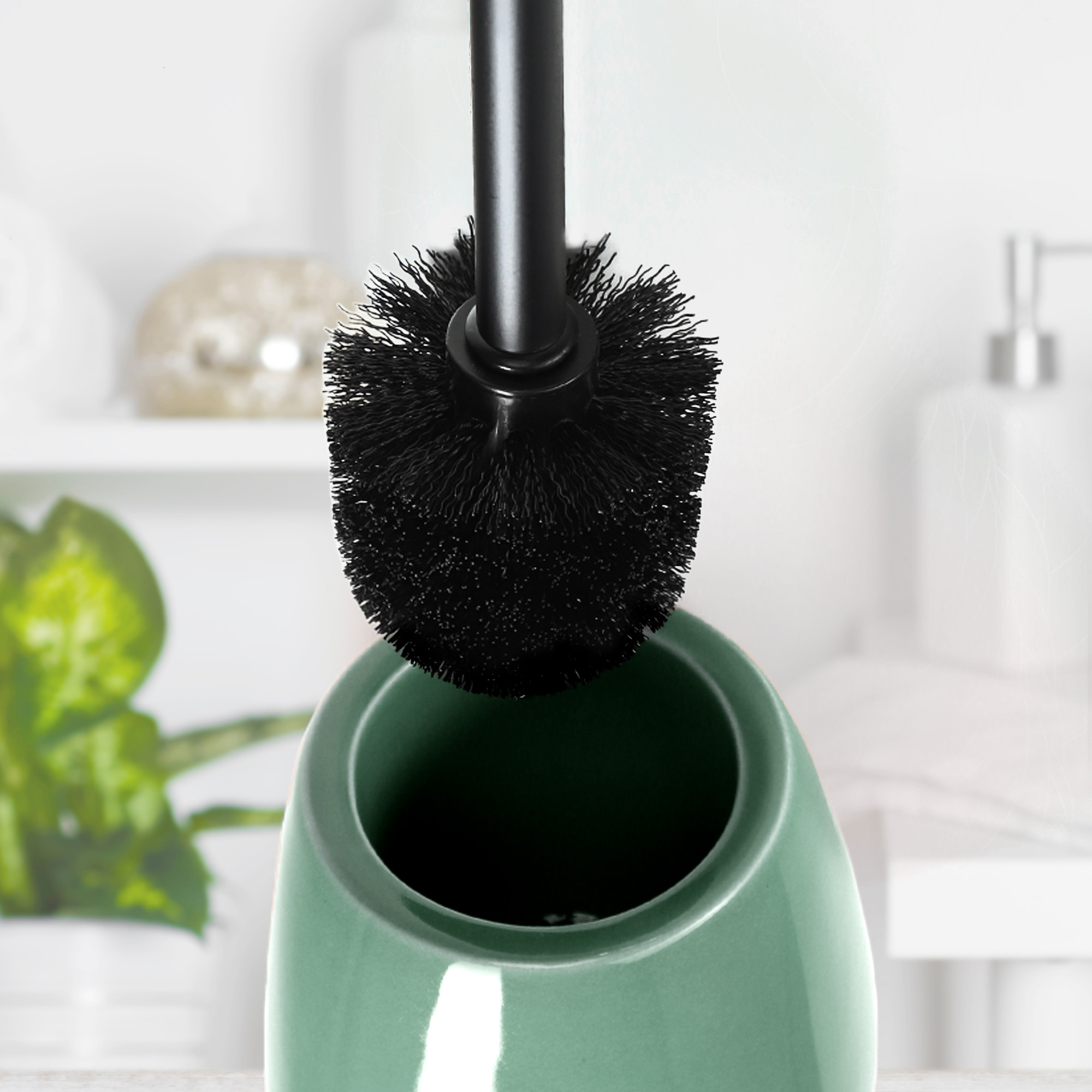 Zestaw łazienkowy Ivo dozownik + kubek + szczotka Wc, zielony