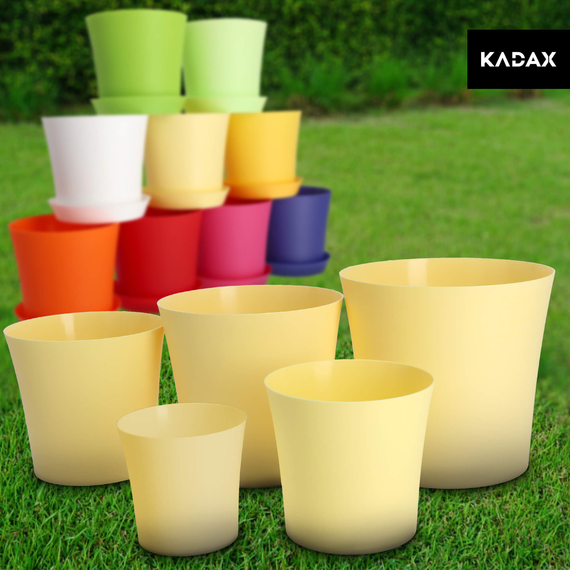 Doniczka na kwiaty Ersa 12 cm, pastelowy żółty