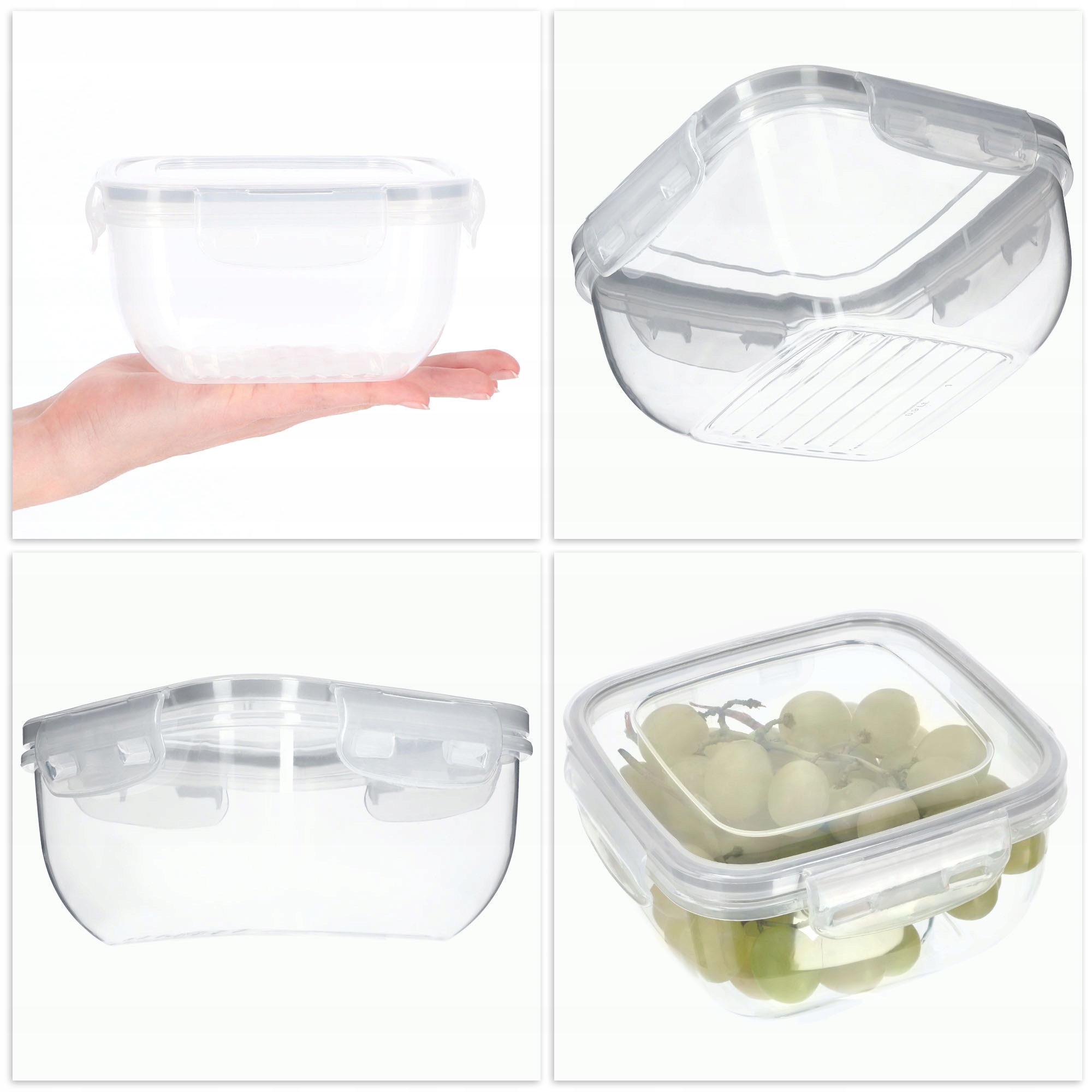 Pojemnik na żywność 0.9L, kwadratowy