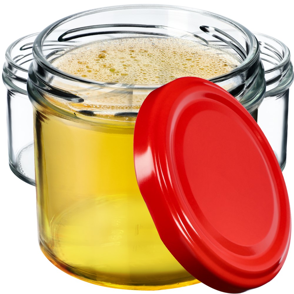 Słoiki Vigo 140ml 20szt 66mm + wieczko czerwone