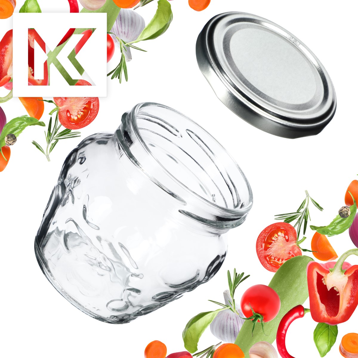 Słoiki Kemi 200ml 50szt 66mm + wieczka srebrne