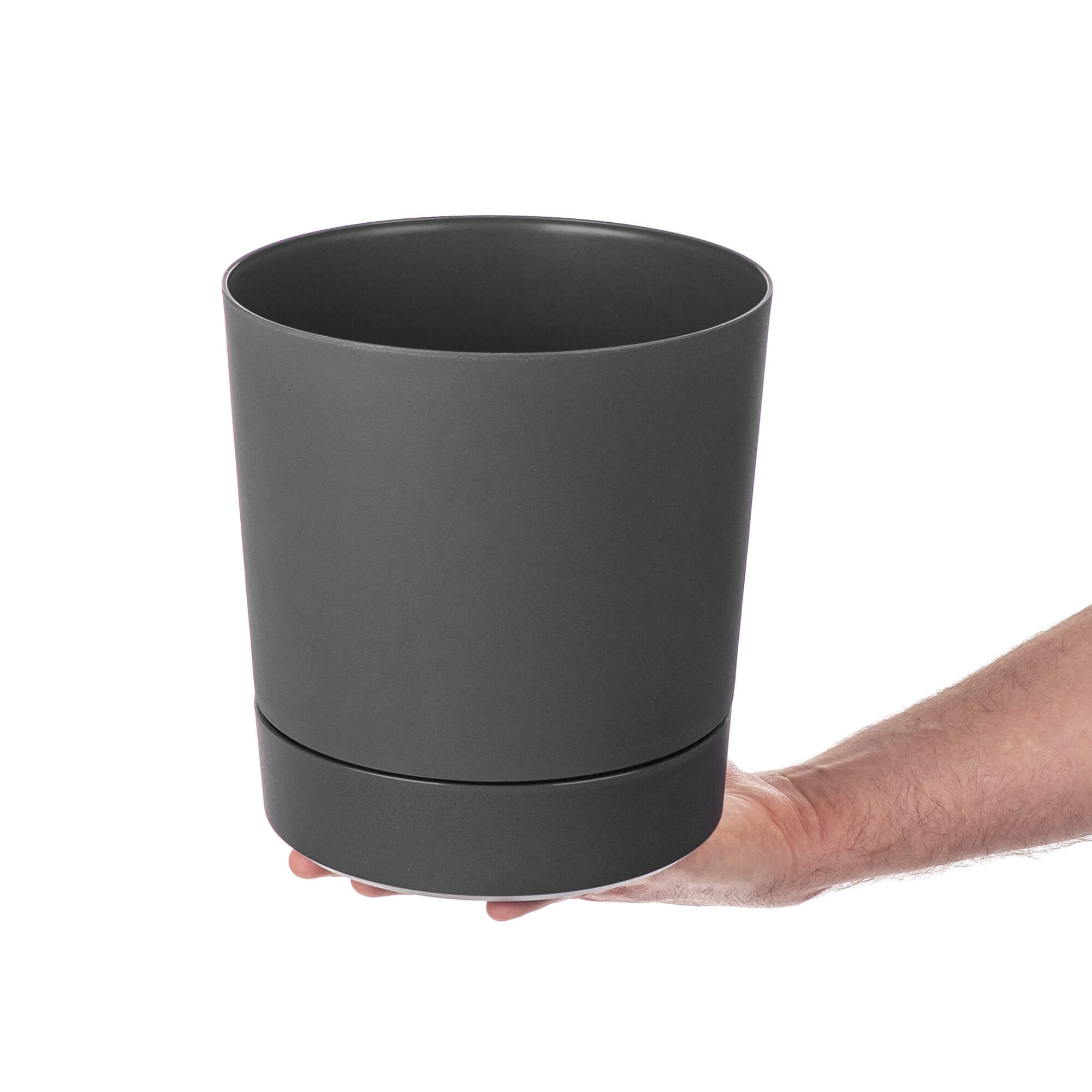 Donica z podstawką Verri 20 cm antracytowa