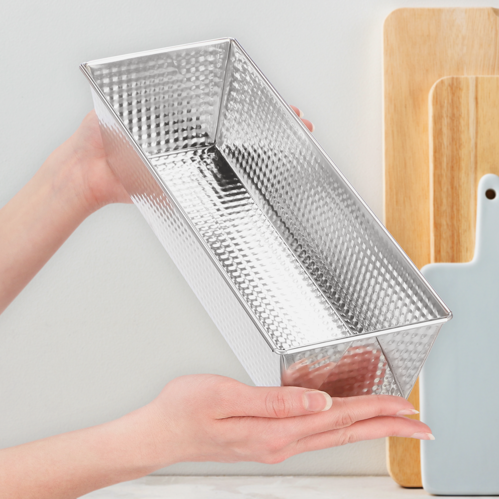 Zestaw keksówek kopertowych 20 + 25 + 30 + 35 cm, srebrna