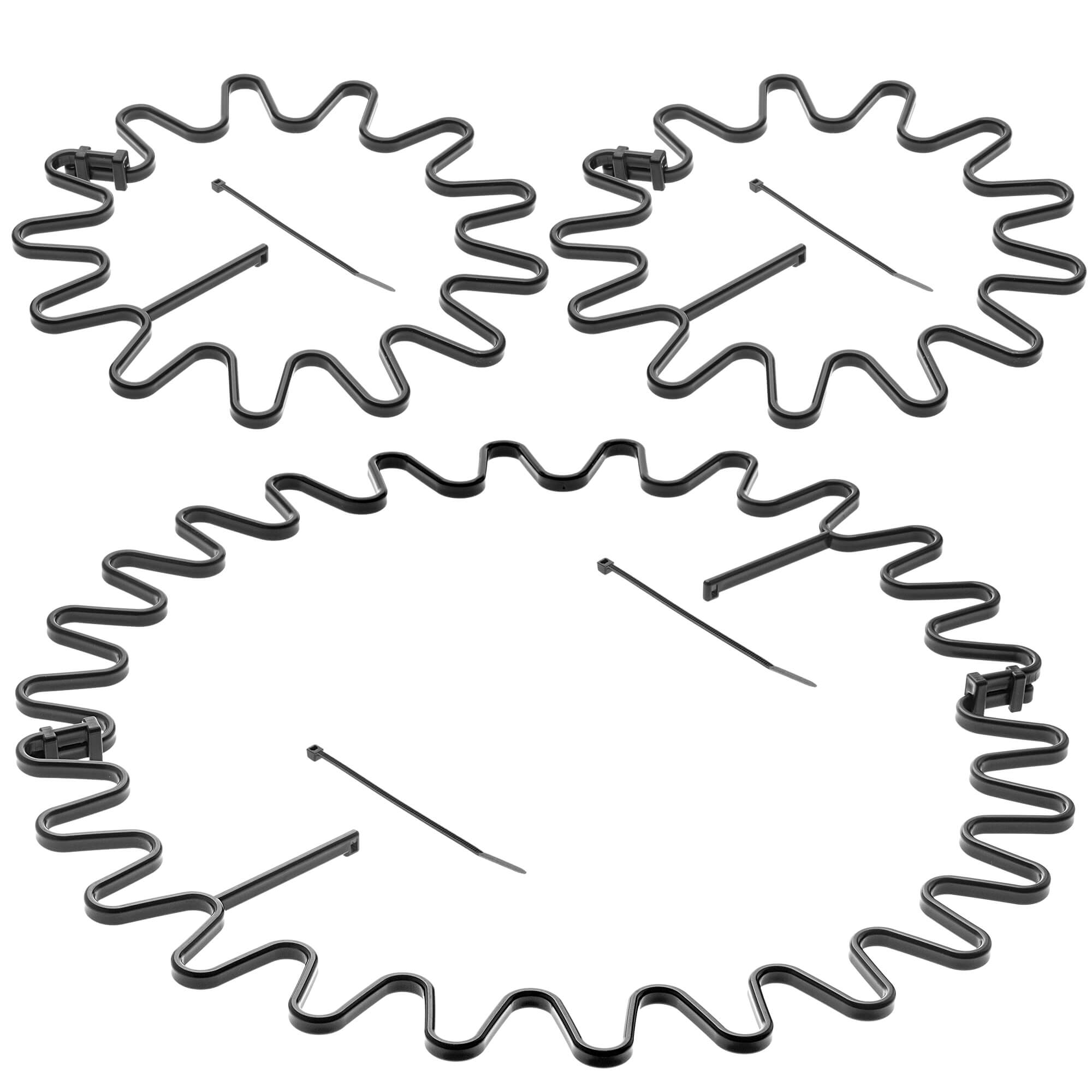 Obejma do roślin Montlaur z opaską zaciskową 21 cm czarna 20 szt.