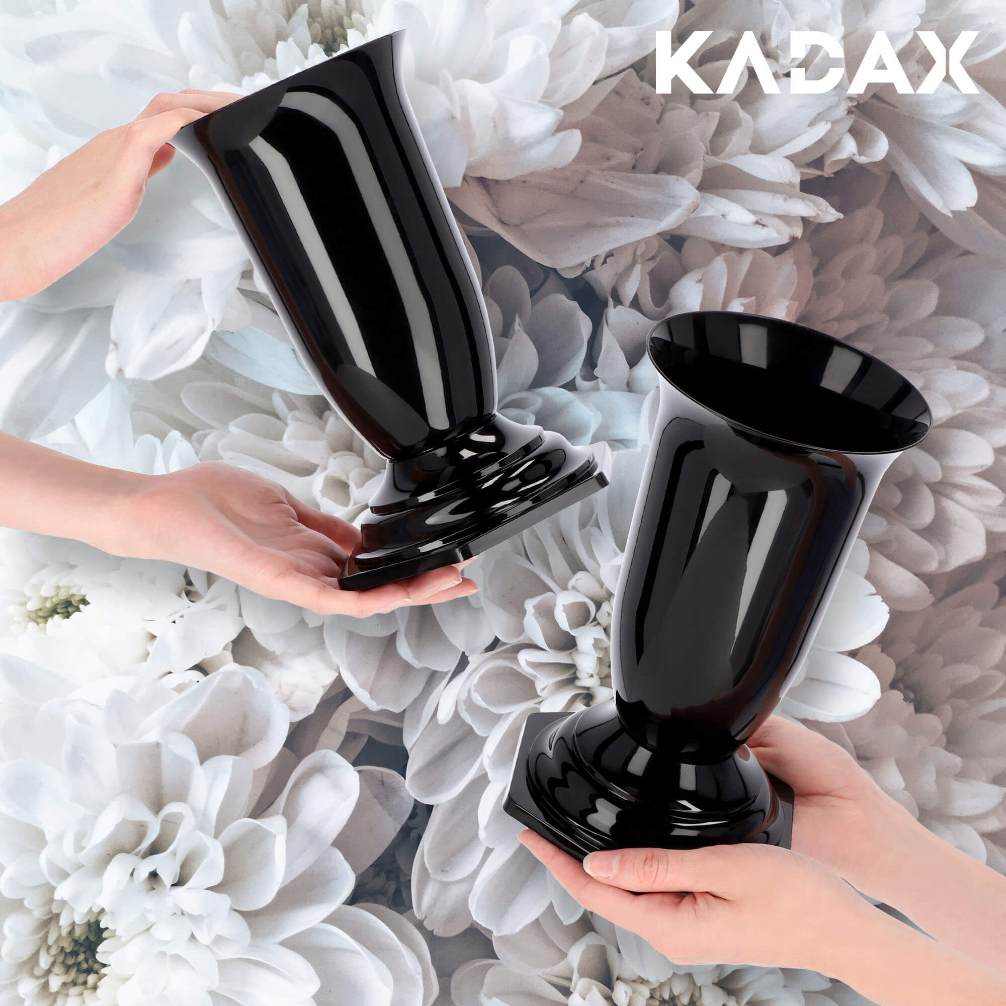 Flakon na cmentarz stojący Sorano 23 x 12 cm, czarny