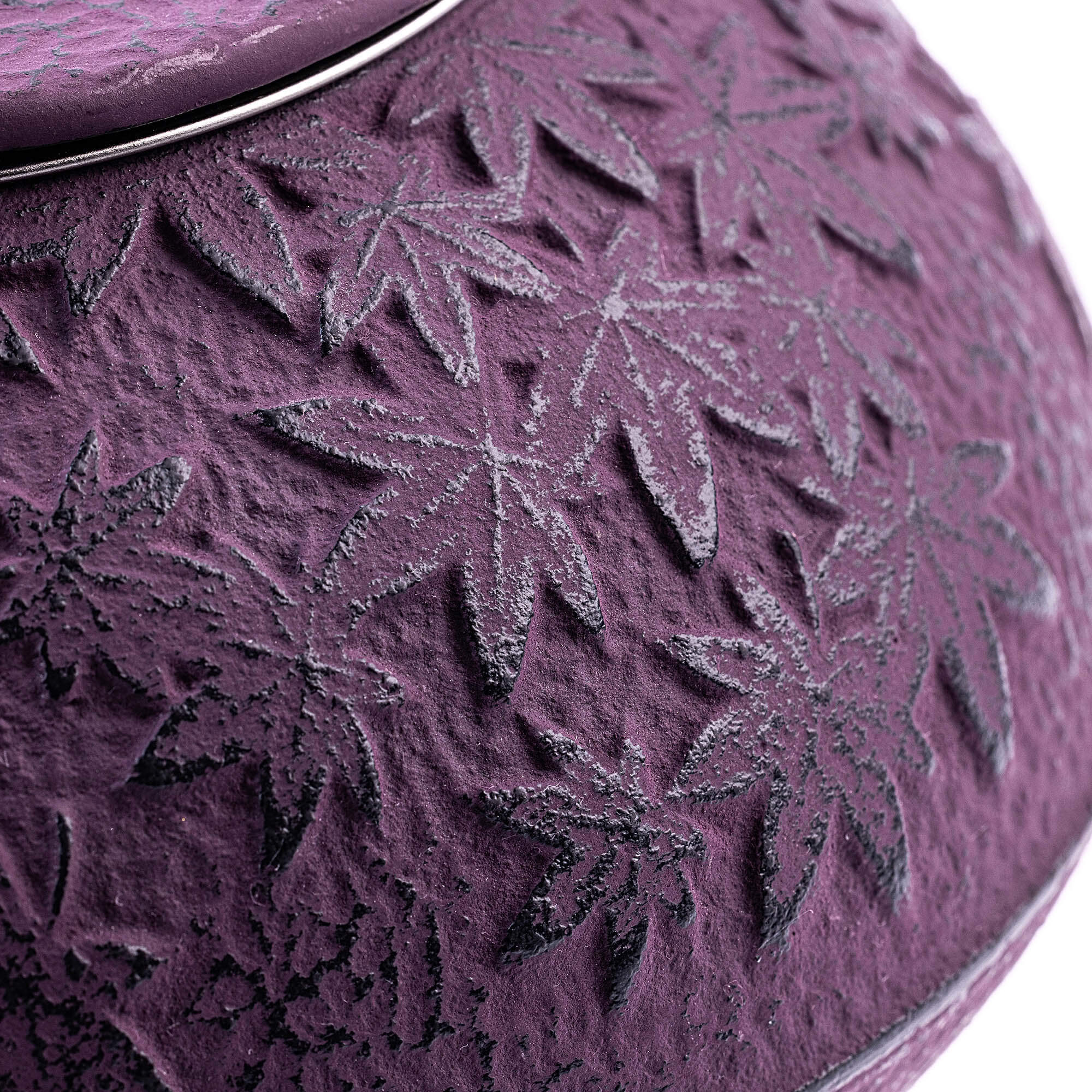 Czajnik żeliwny z czarkami i zaparzaczem Genua fioletowy