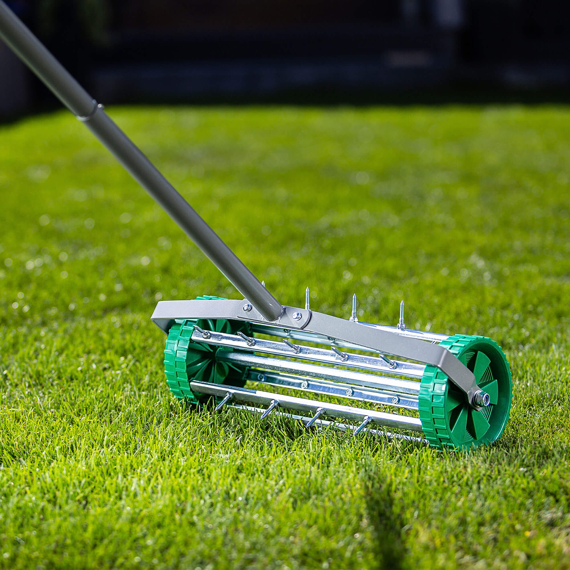 Ręczny aerator do trawy Udel, zielony