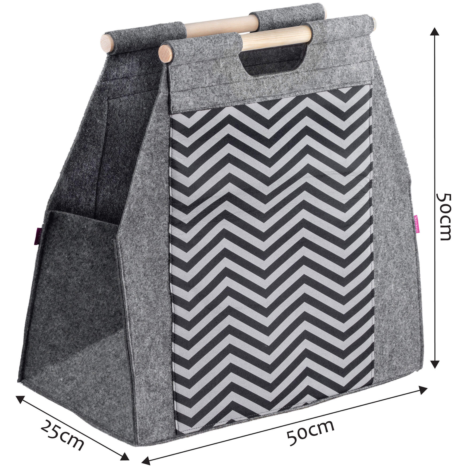 Torba gospodarcza na drewno kominkowe wzór zigzag