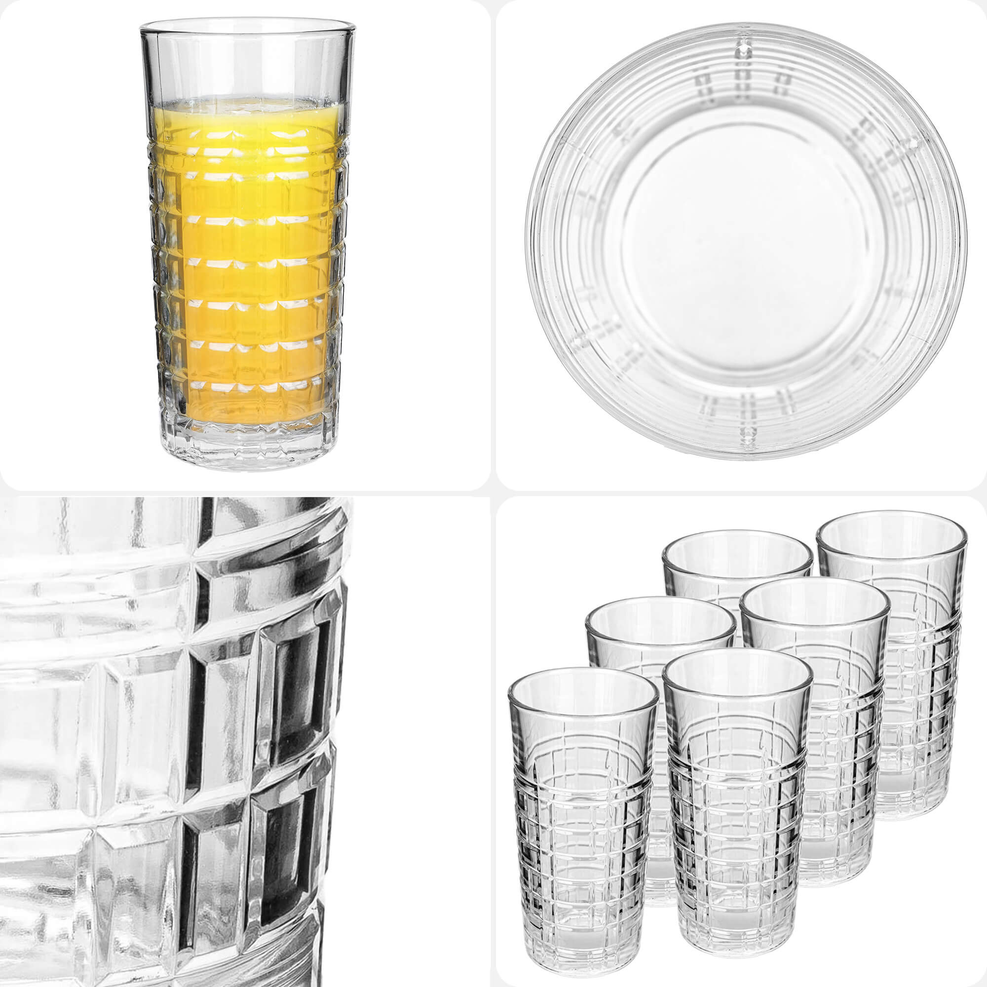 Szklanka wysoka do napojów Vion 350ml 6 szt.