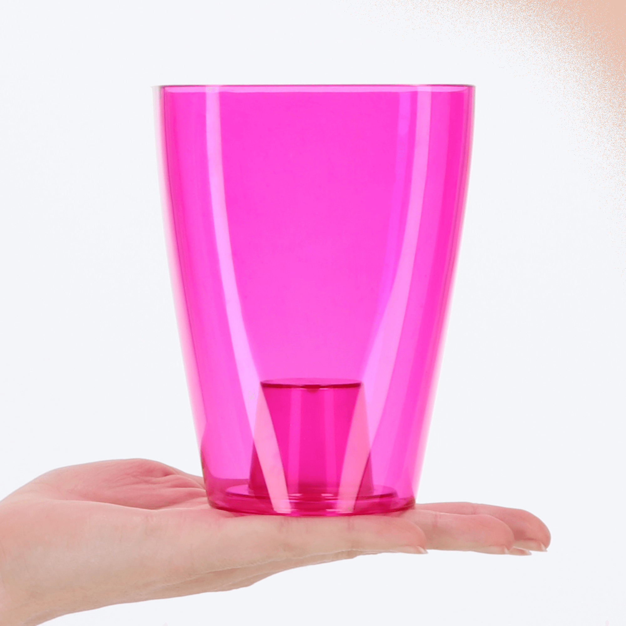 Doniczka kwadratowa Menfi 9 cm, różowa