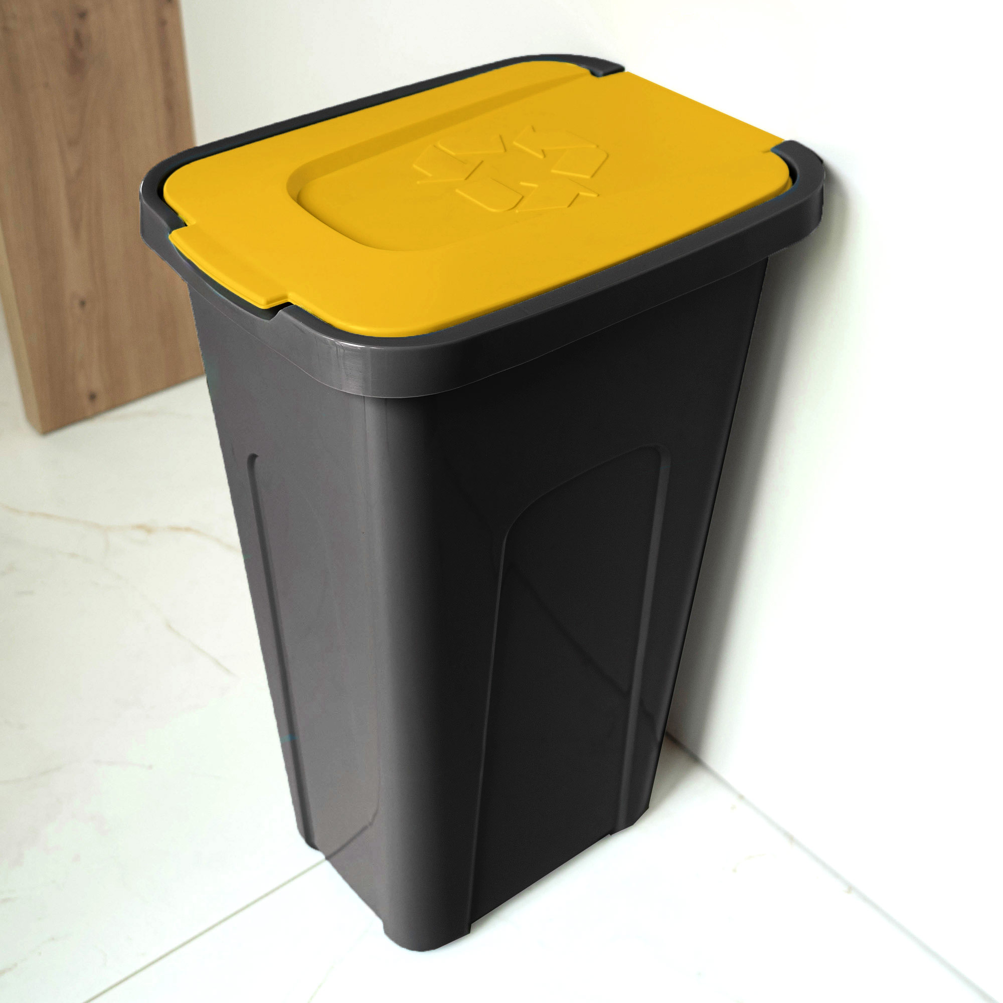 Kosz na śmieci Entrago 30L czarno-żółty