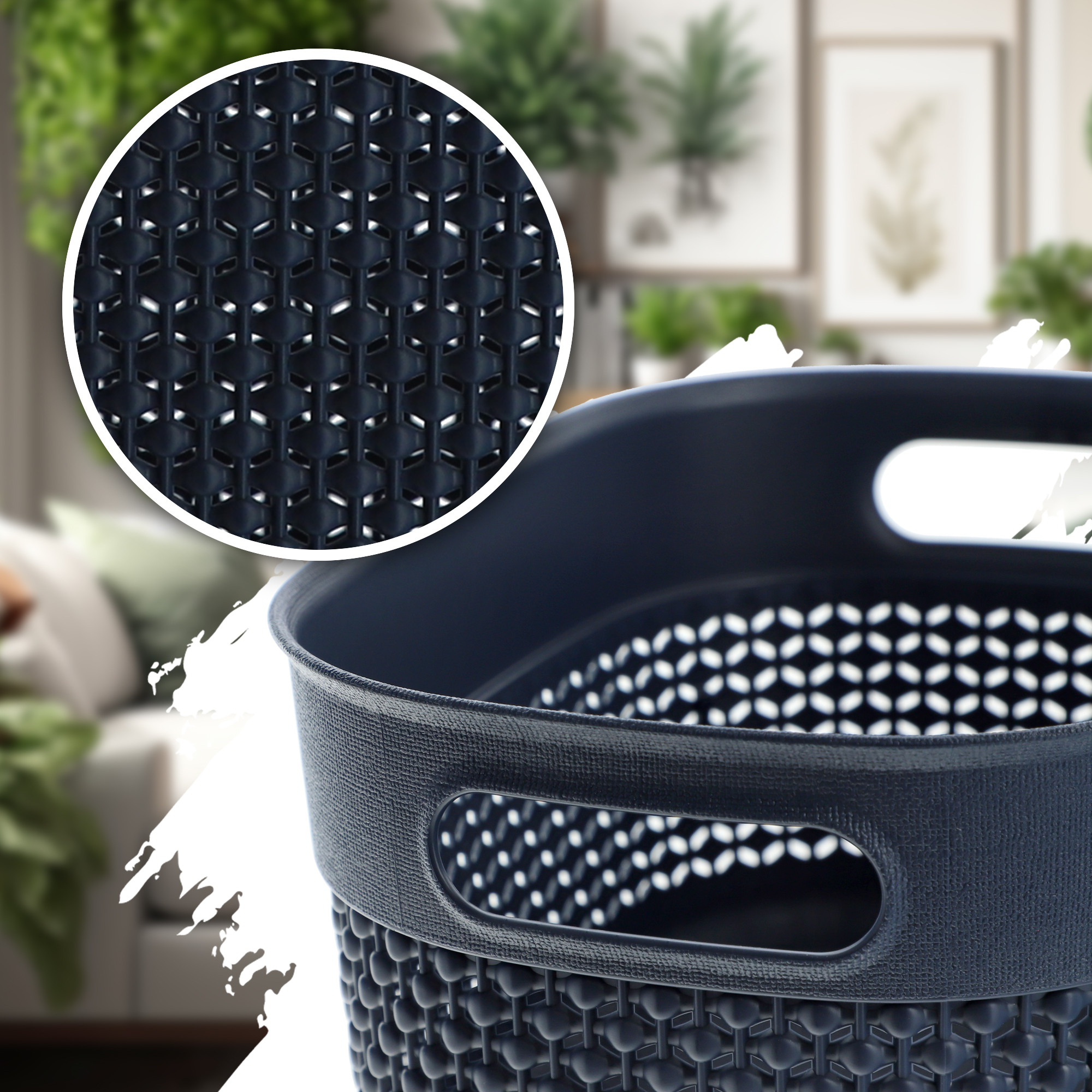 Koszyk prostokątny 3,5L Curver Filo Recycled, granatowy