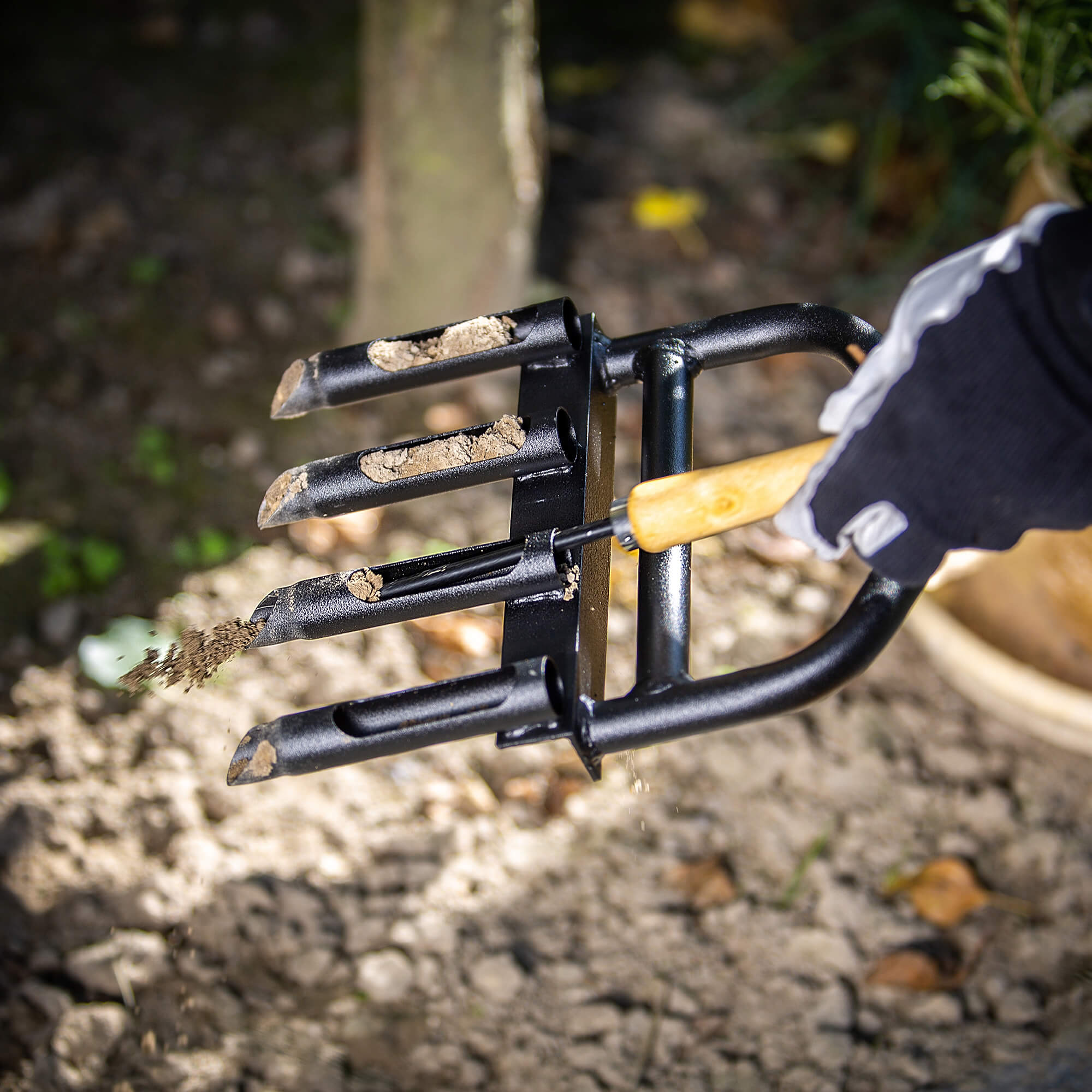 Aerator ogrodowy rurkowy ręczny Arden 92 x 20 cm czarny