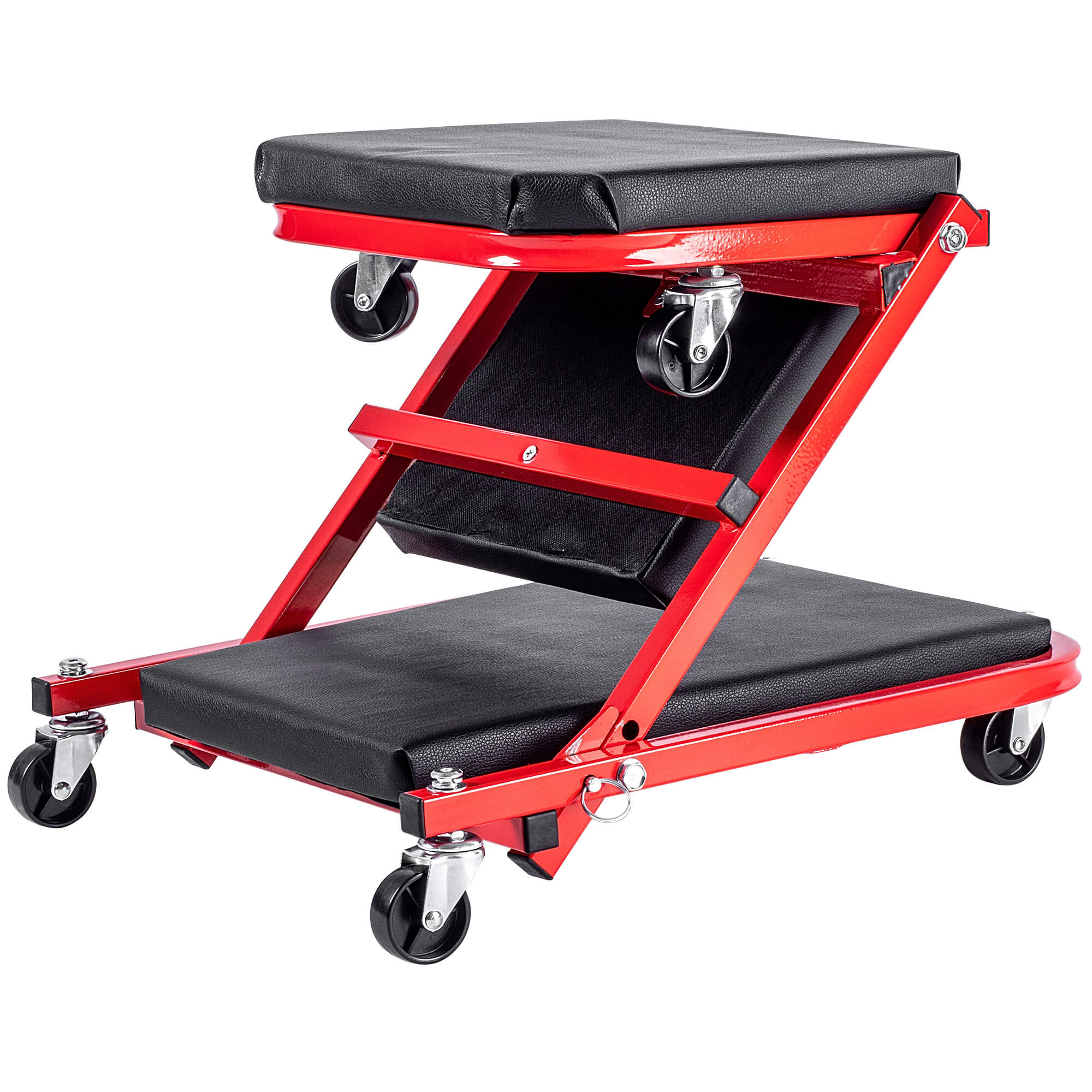 Składane siedzisko warsztatowe Auxon 91 x 42 cm czarno-czerwone