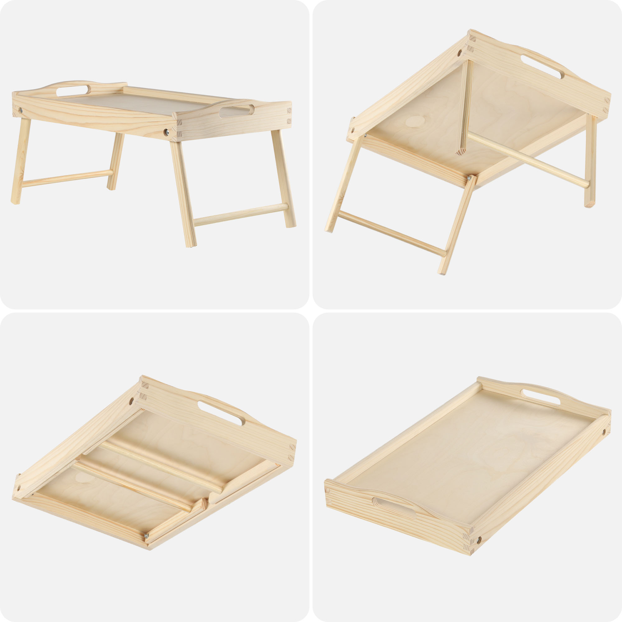 Stolik śniadaniowy Solia, pod laptopa, 50 cm, naturalny