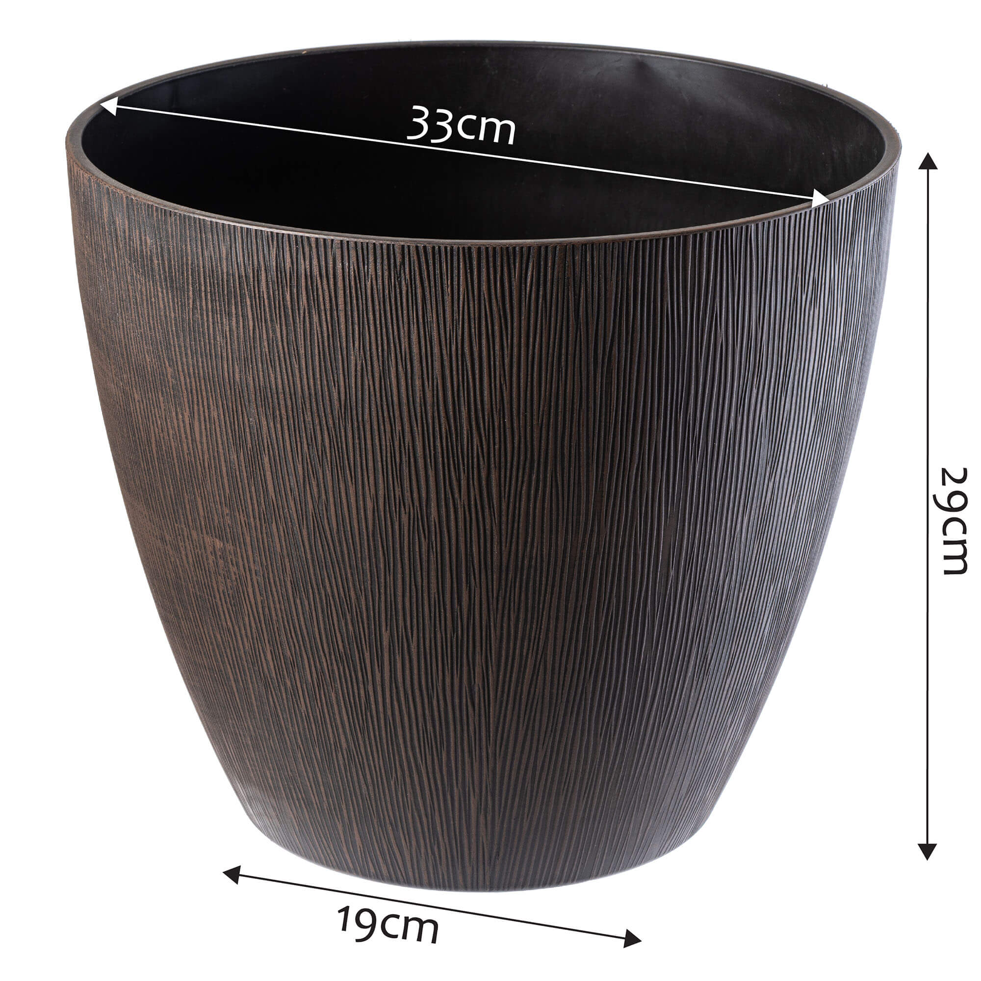 Donica na kwiaty 33 cm, ciemny brąz