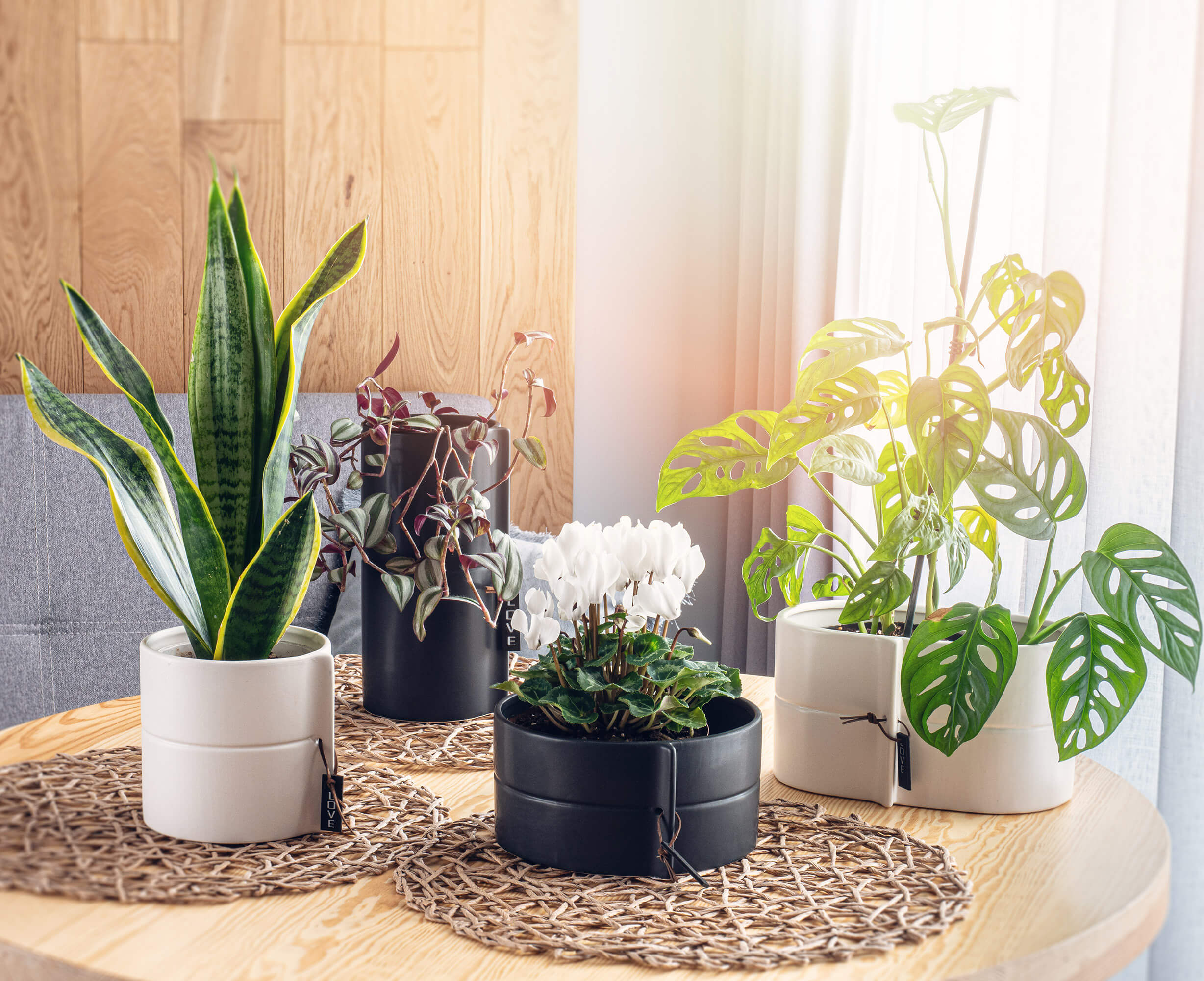 Osłonka na kwiaty Lemps ceramiczna 13 cm, czarna