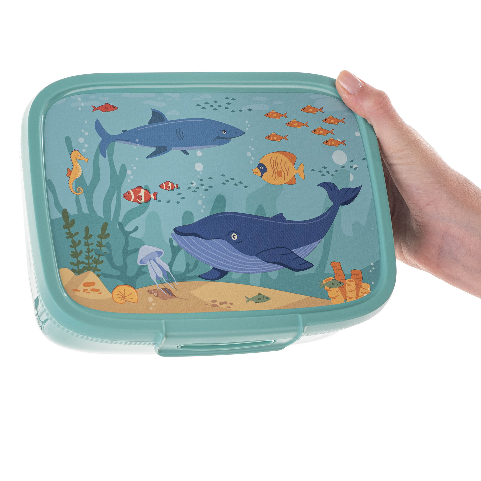 Pojemnik na żywność CURVER Snap Box prostokątny z przegrodą 1.8L