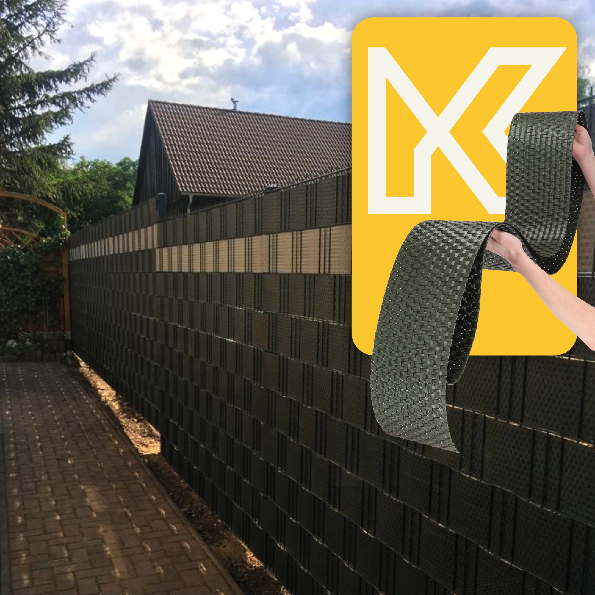 Taśma ogrodzeniowa 19 x 255 cm, zielona