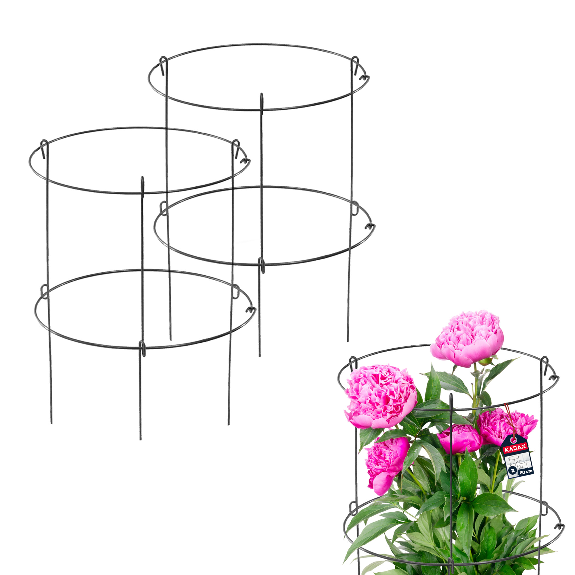 Podpora ogrodowa do roślin 36 x 60 cm, 2 szt.