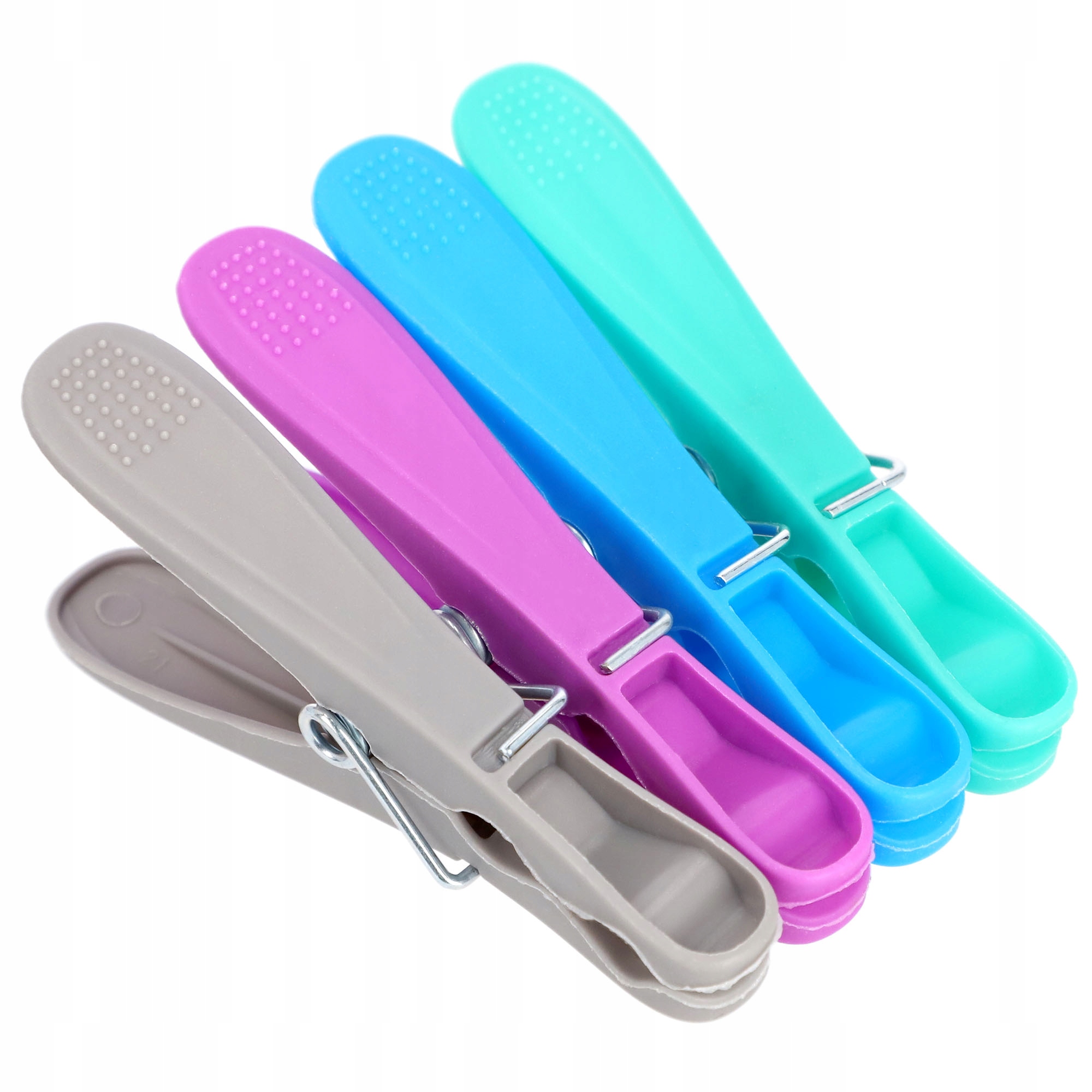 Plastikowe klamerki do bielizny Ravi Matte, 4 kolory, 10 szt.