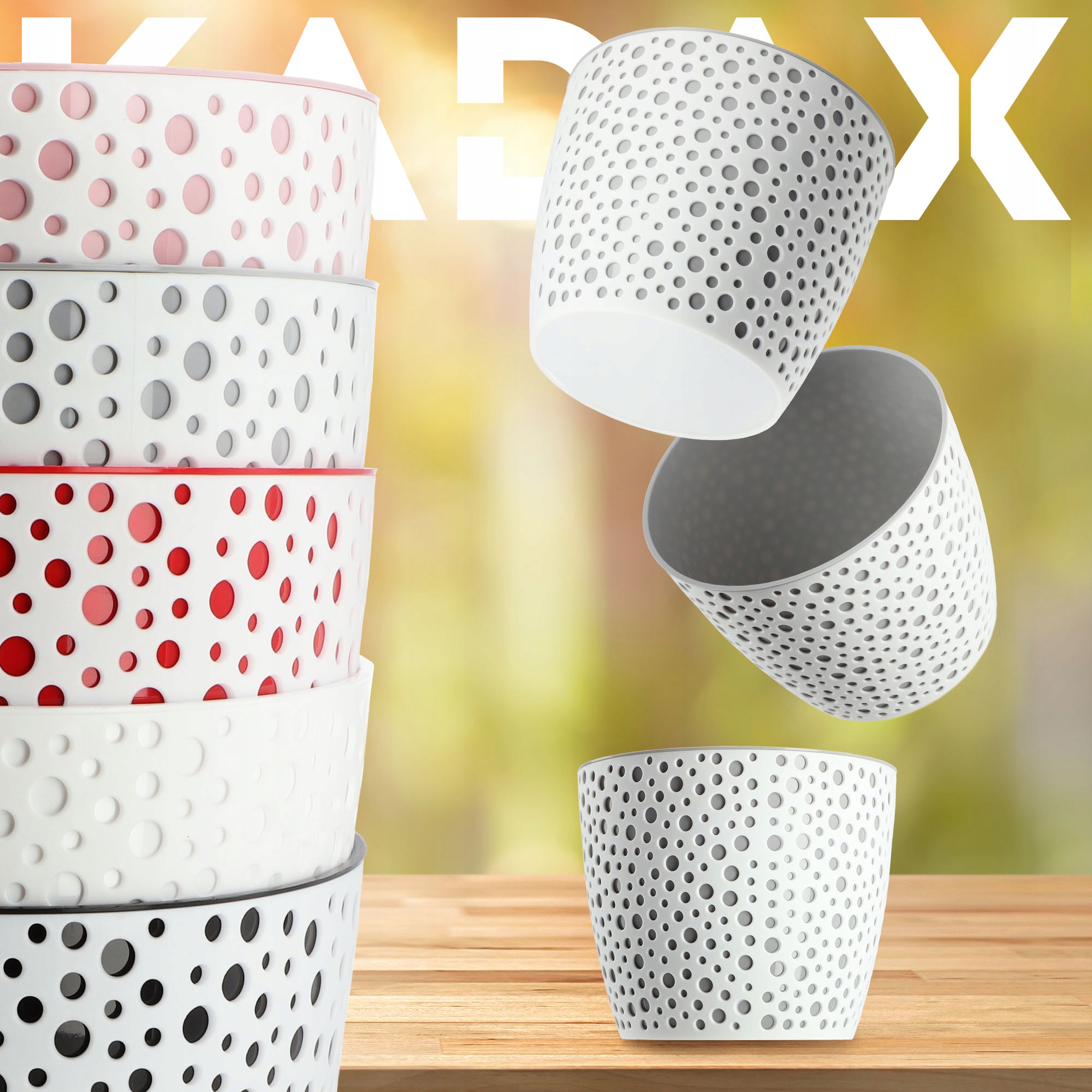 Doniczka na kwiaty Casini 19 cm, szara