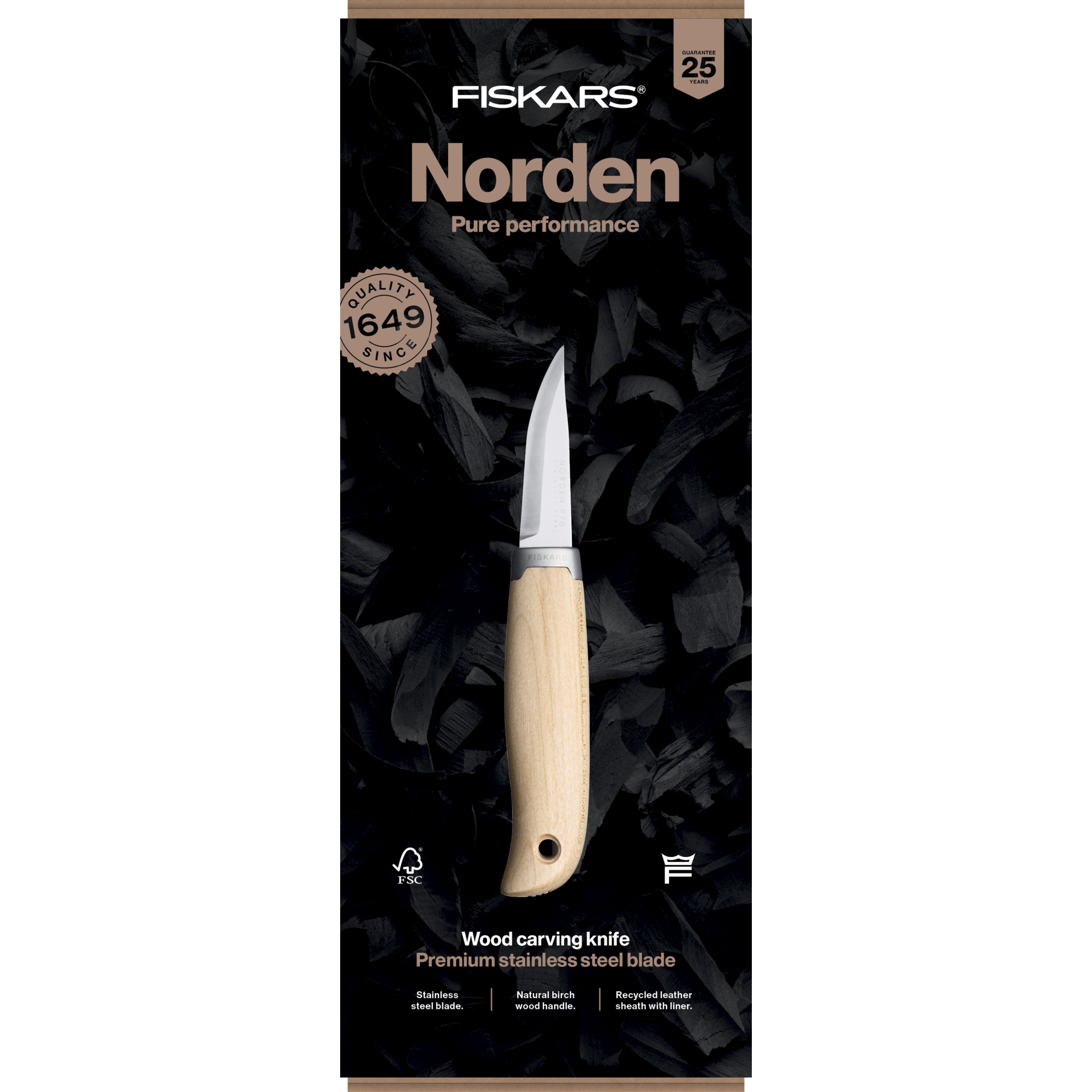 Fiskars 1071897 Norden Nóż do rzeźbienia w drewnie