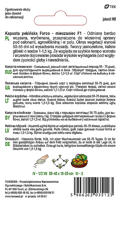 Kapusta pekińska Forco F1 0,5g
