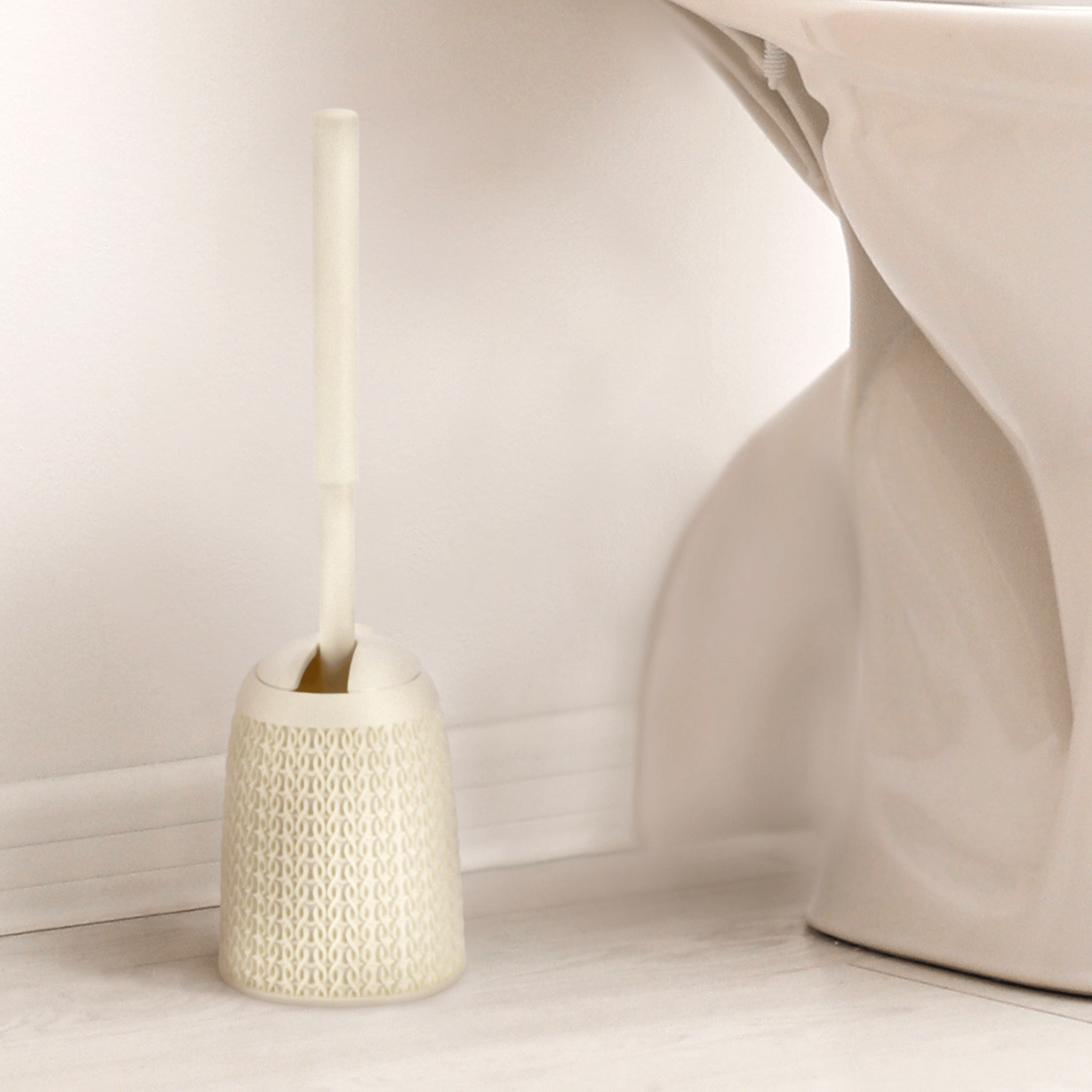 Szczotka do WC Curver Knit z pojemnikiem