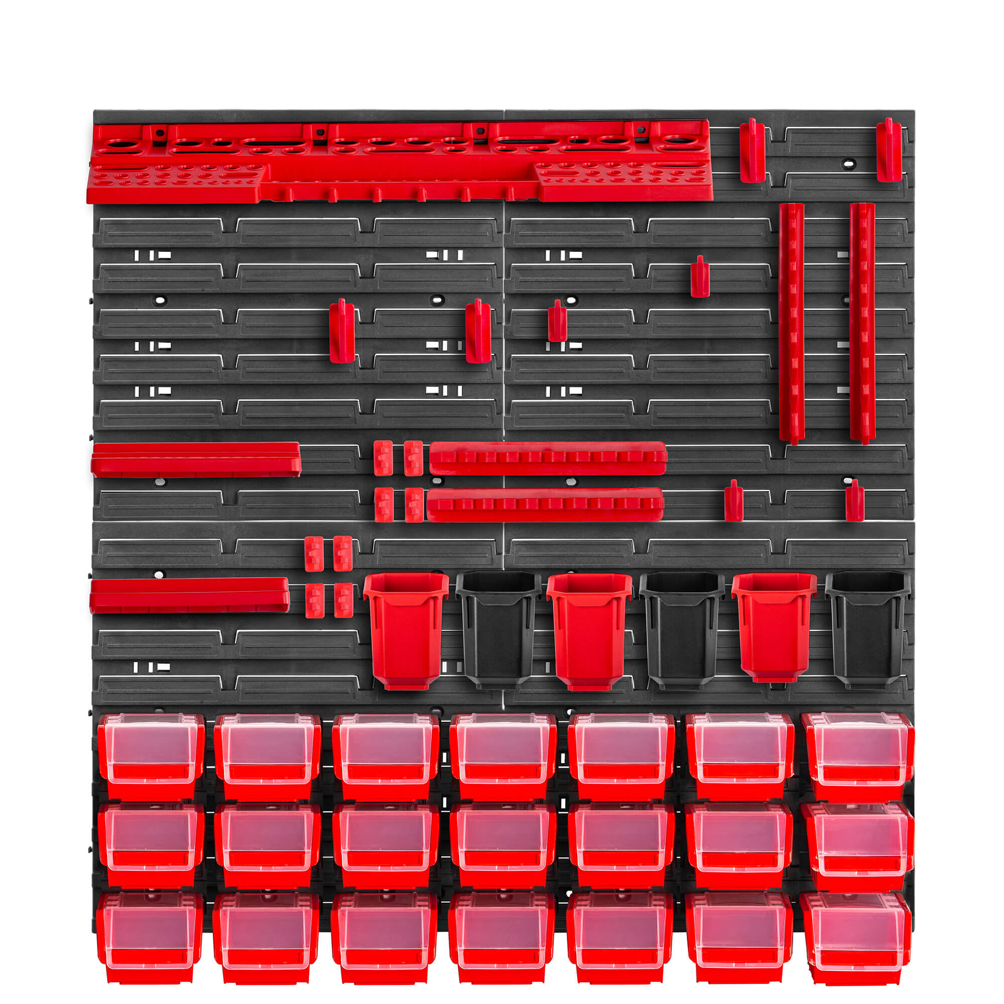 Tablica warsztatowa Lokke 78x78cm 50 elementów czerwona