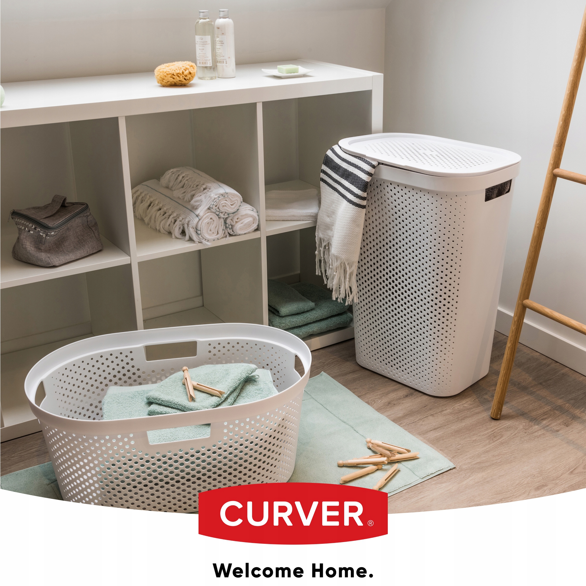 Kosze z pokrywą Curver Infinity 60L mix kolorów, 2szt.