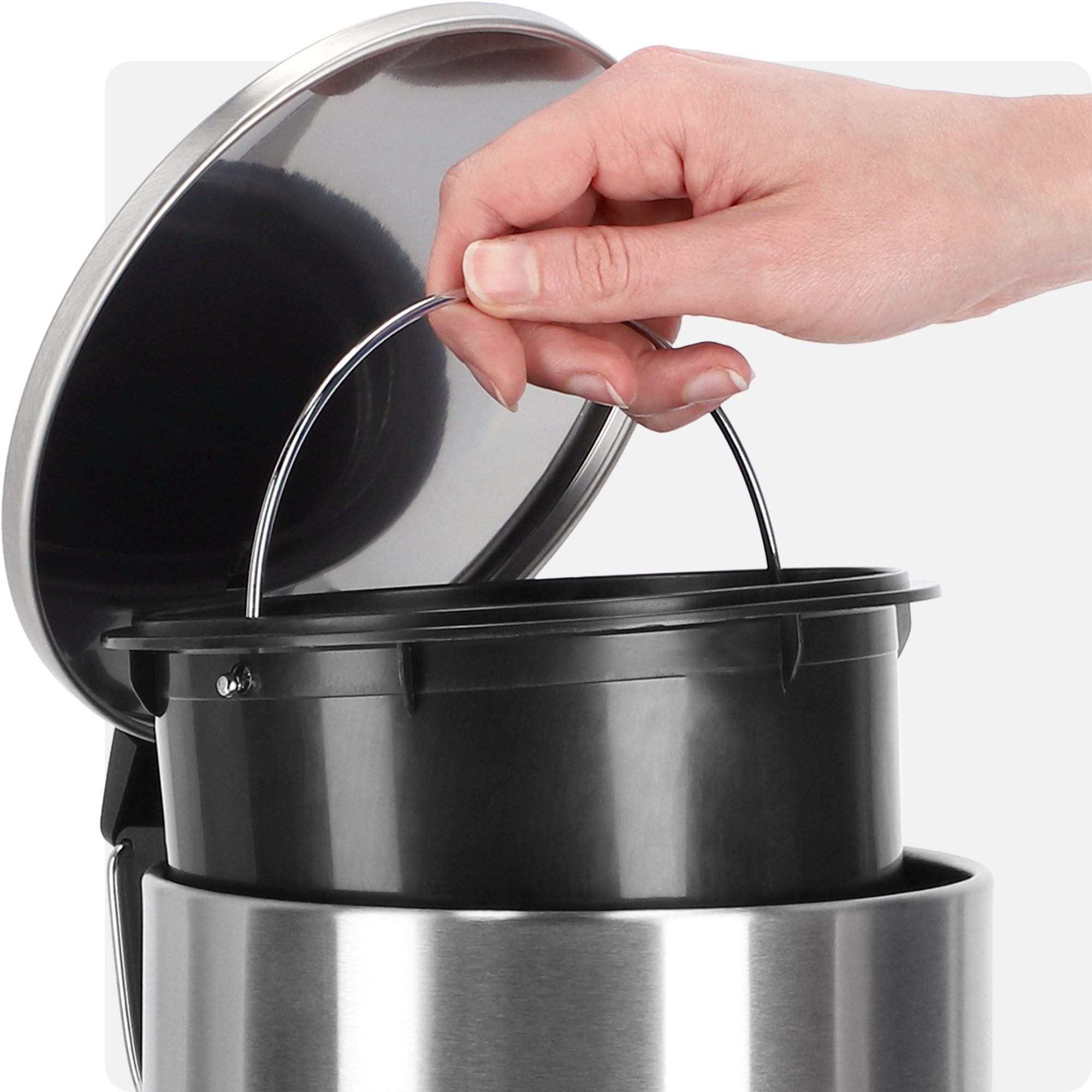 Kosz łazienkowy Linter stalowy, 3L