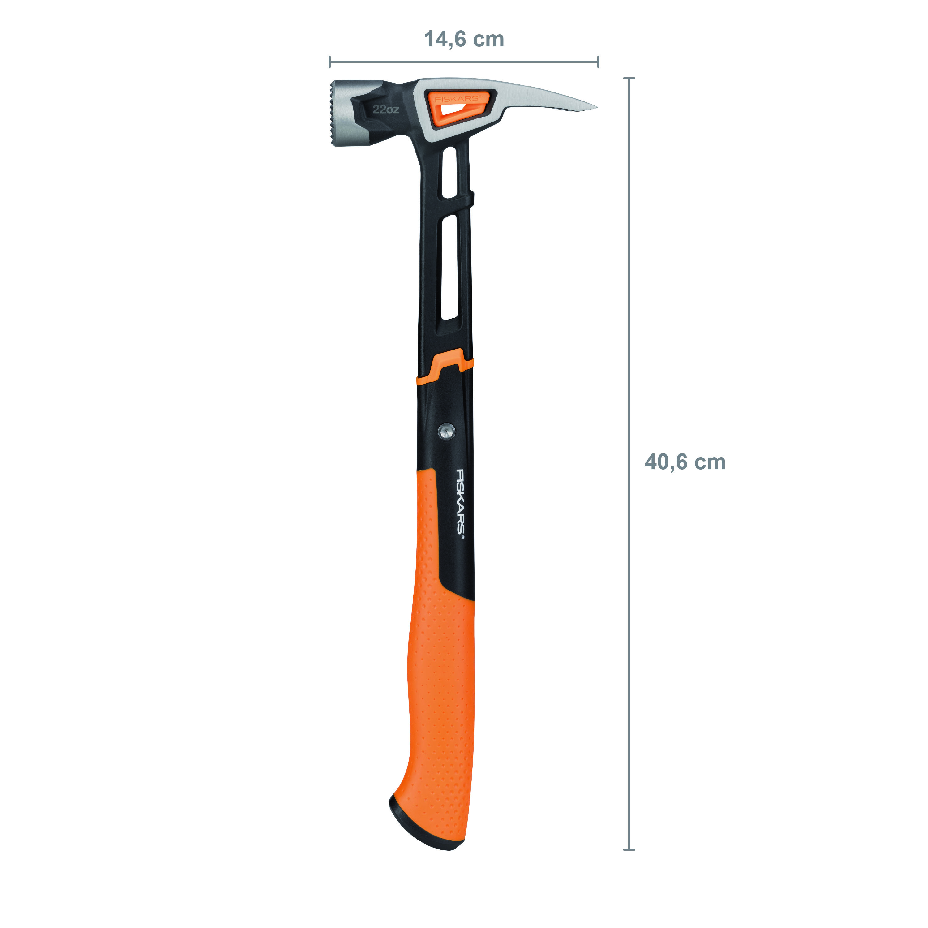 Fiskars 1020216 IsoCore Młotek ciesielski z karbowanym obuchem XXL