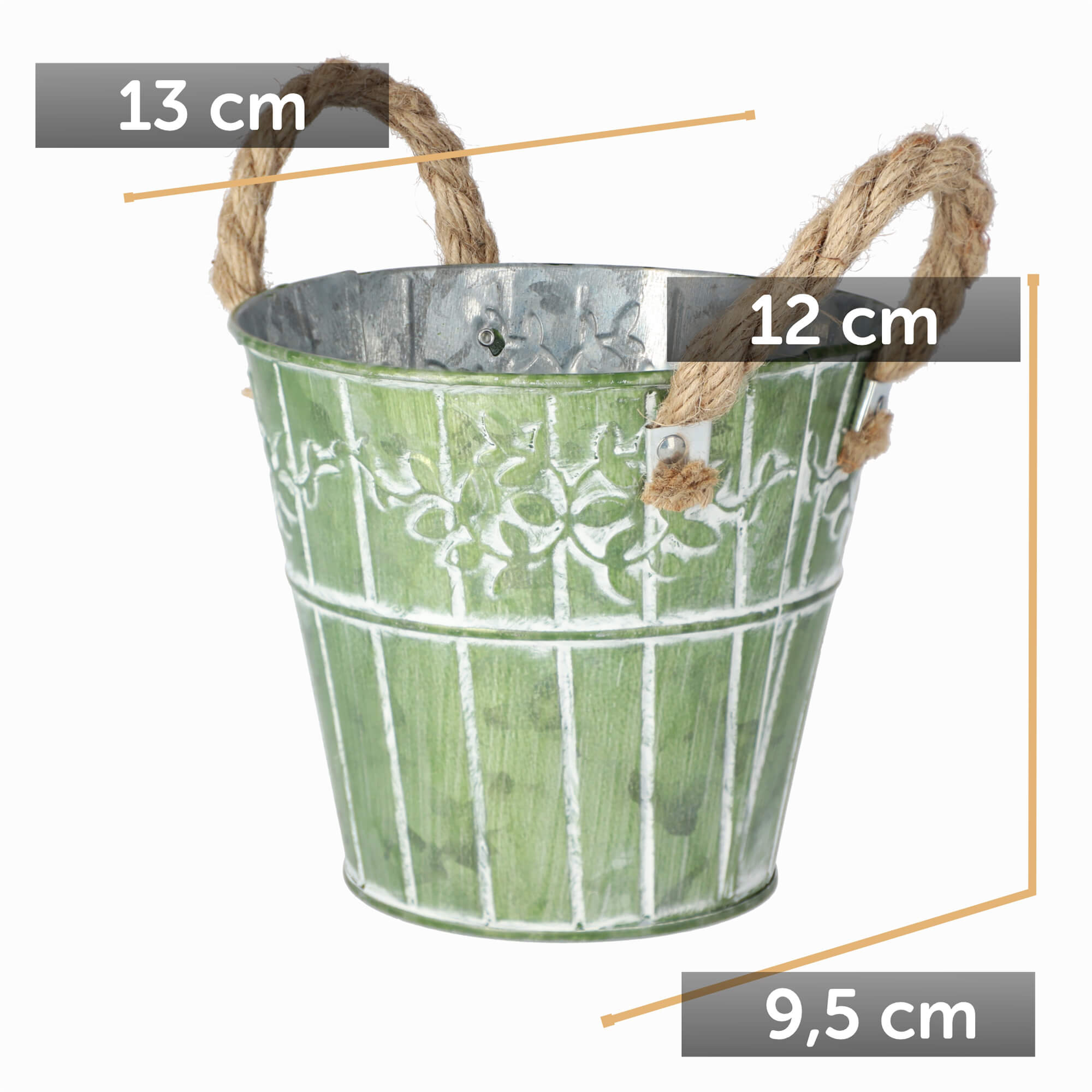 Osłonka na kwiaty okrągła 13 x 12 cm, zielona