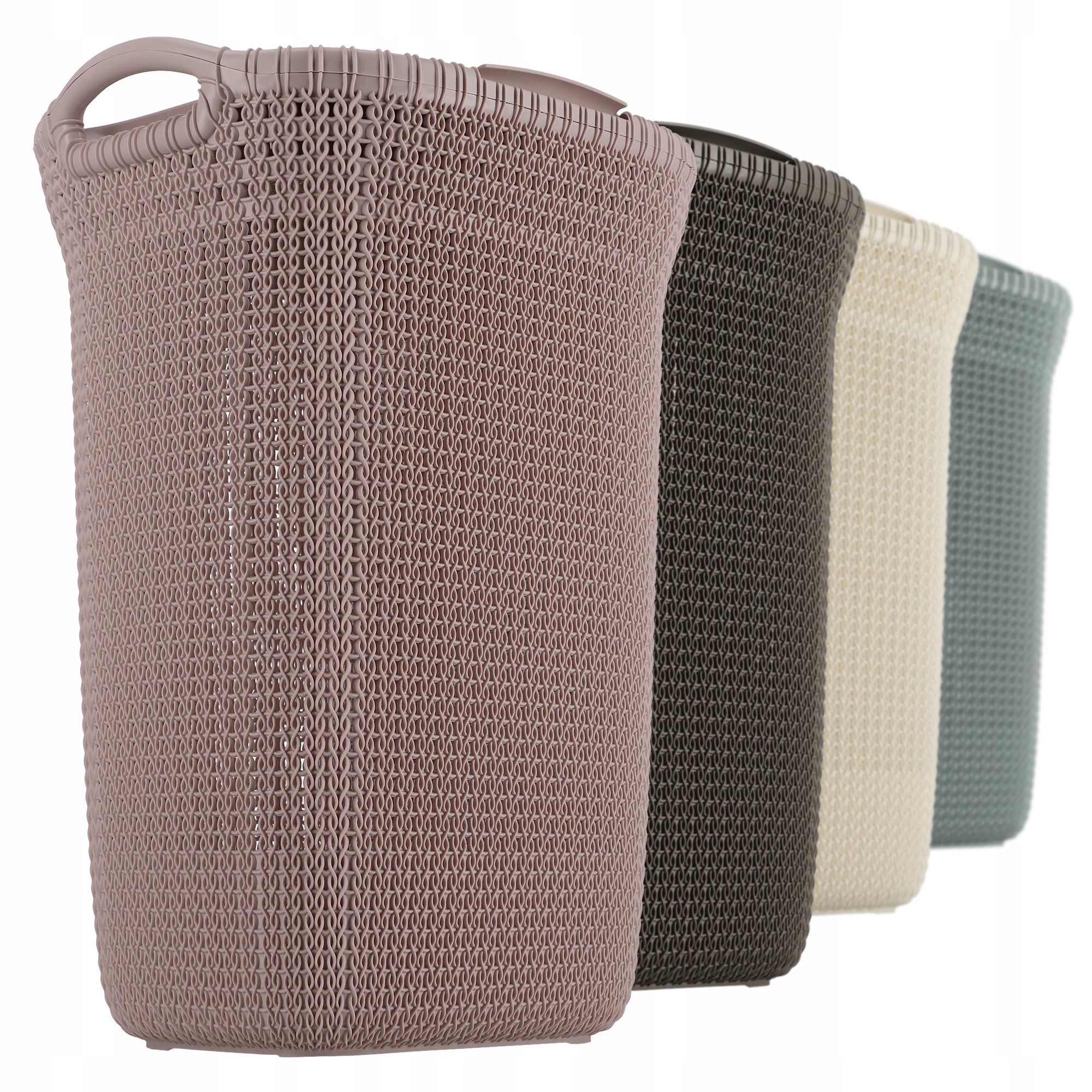 Kosz z pokrywą Curver Knit 57L beżowy
