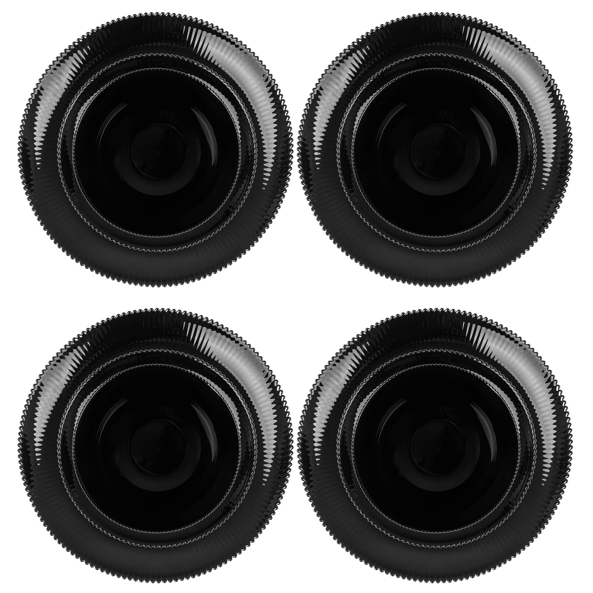 Zestaw obiadowy Regno czarny 4 komplety