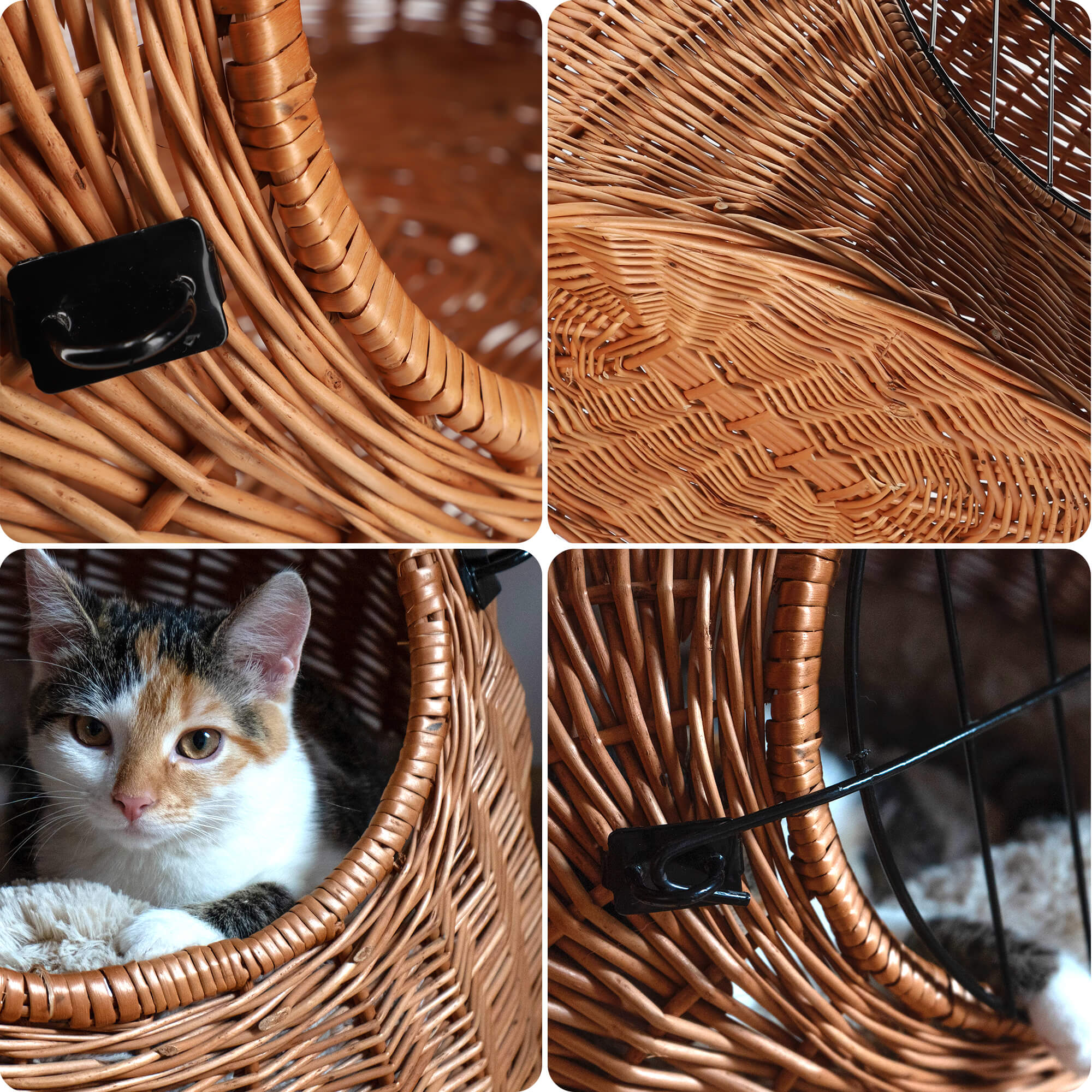 Transporter wiklinowy Marra 44 x 40 cm, brązowy