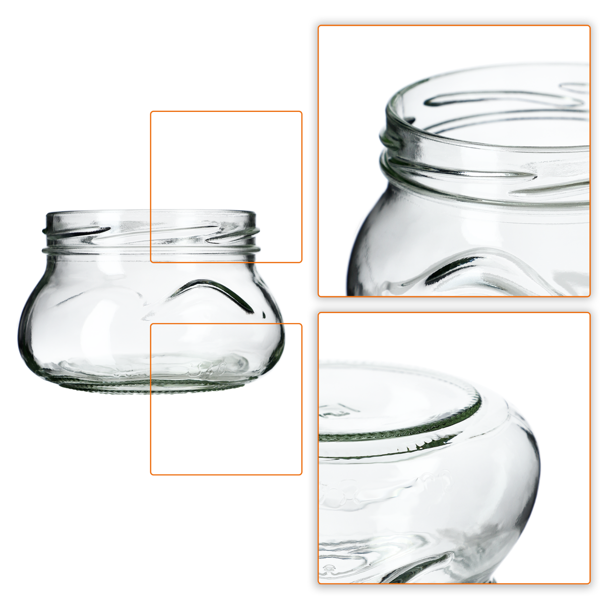 Słoiki na przetwory Raja 300ml 50szt 82mm + wieczka "Serca"