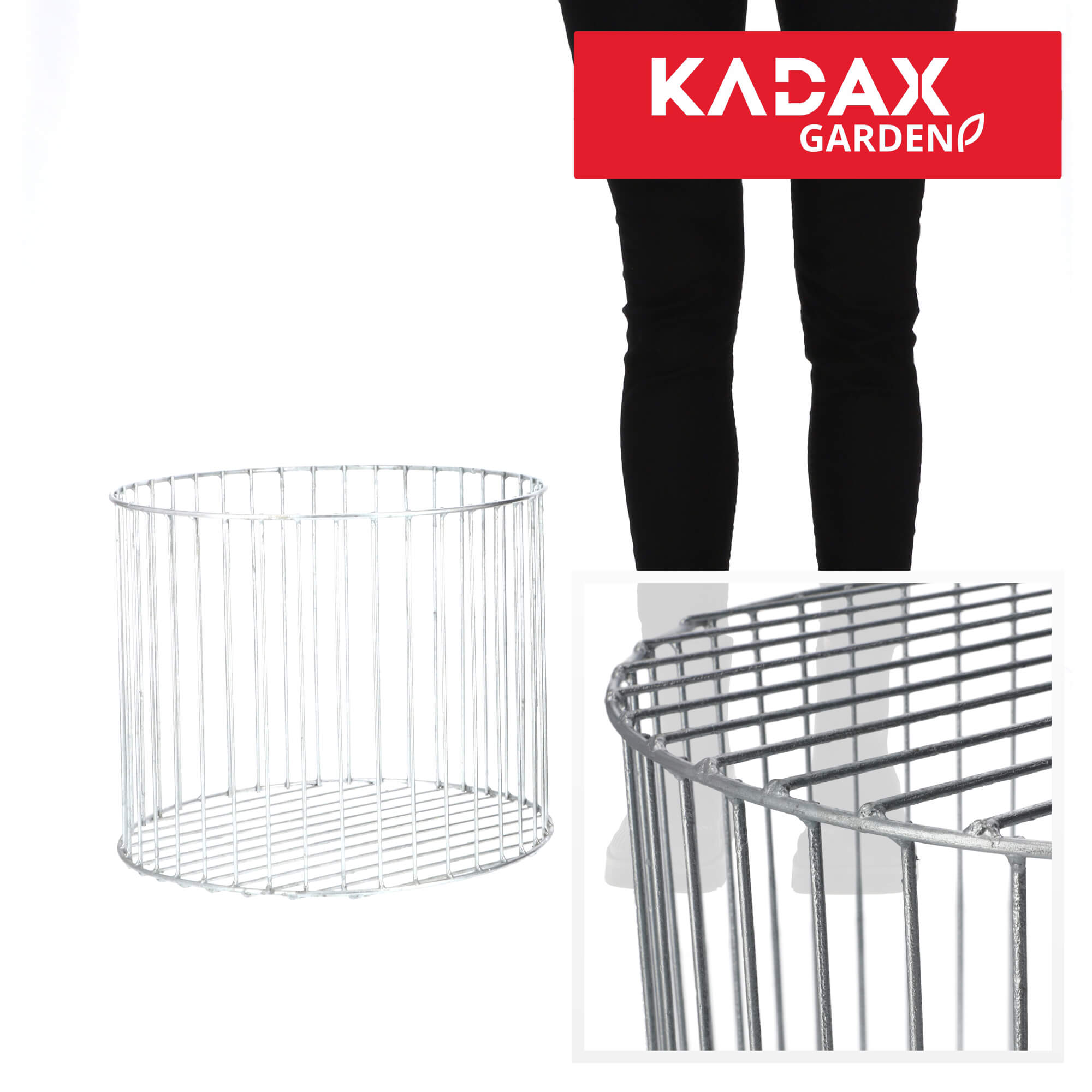 Donica stalowa gabionowa 39 x 32 cm