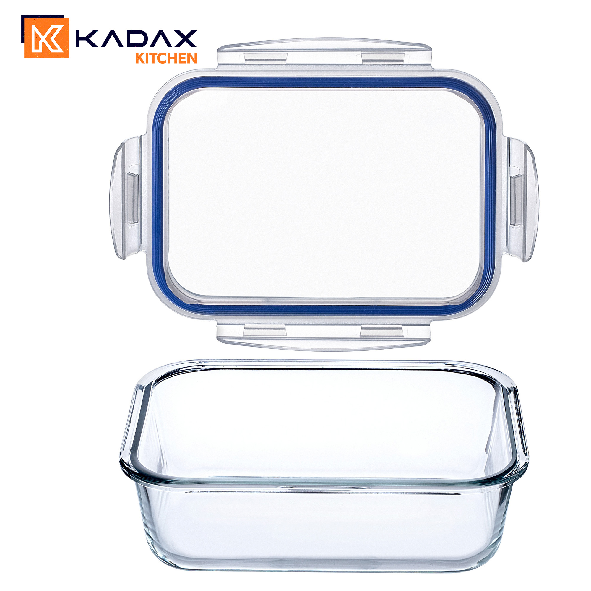 Szklany pojemnik na żywność Athie 640ml prostokątny