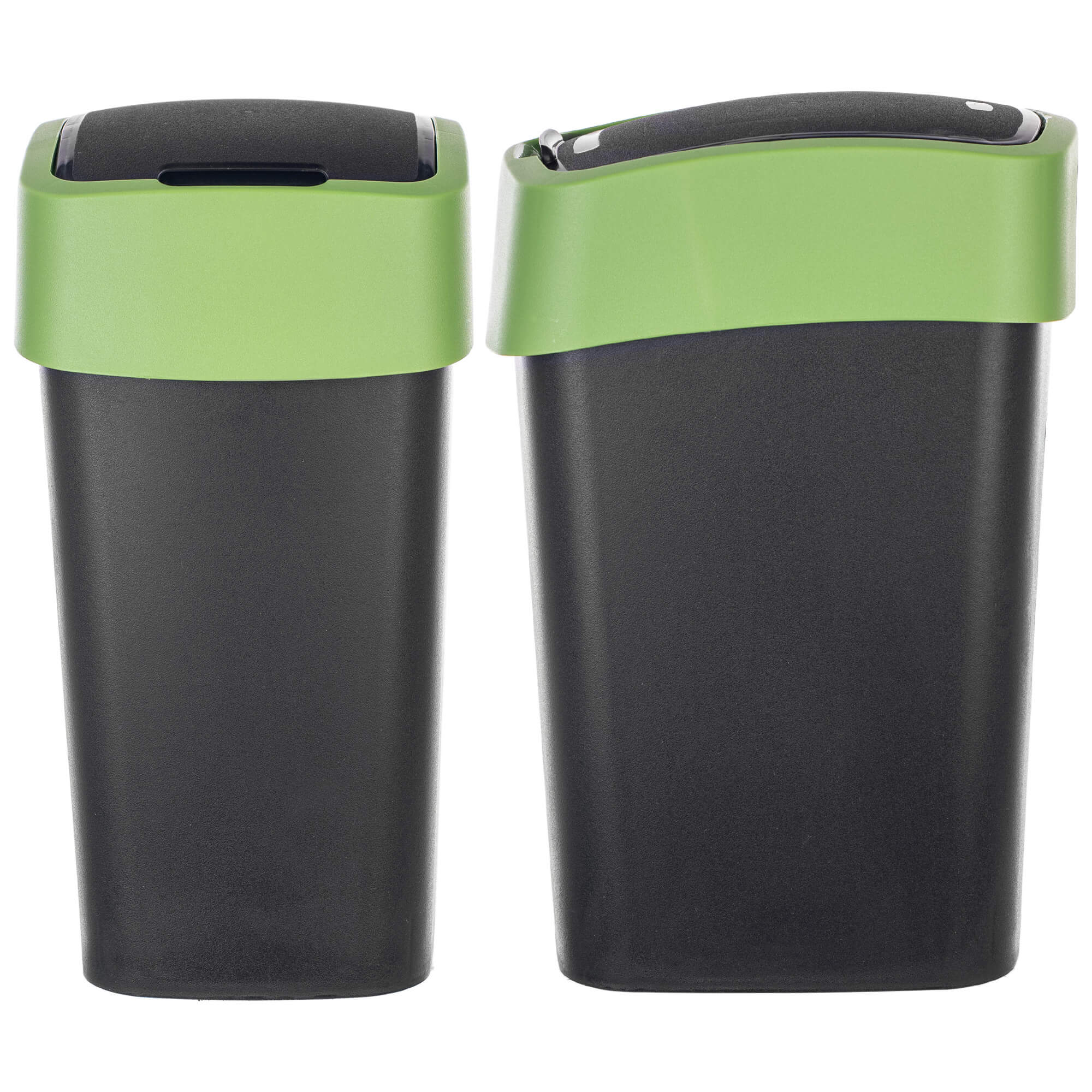 Kosz na śmieci Curver Flip Bin 25L czarno-zielony