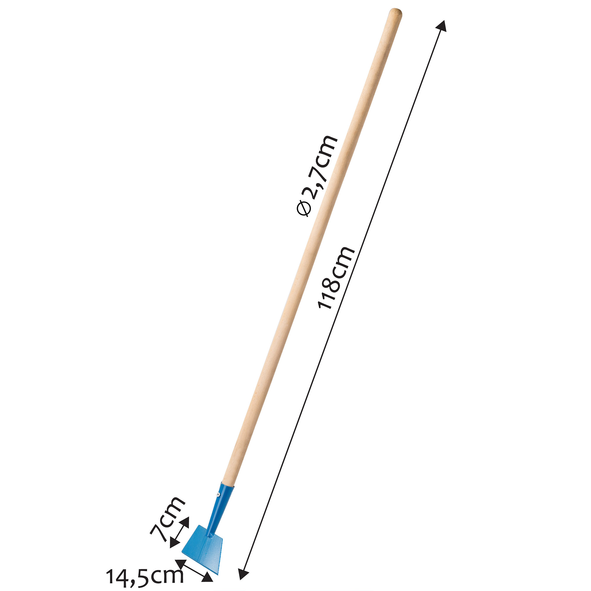 Skuwacz do lodu 118 cm, niebieski