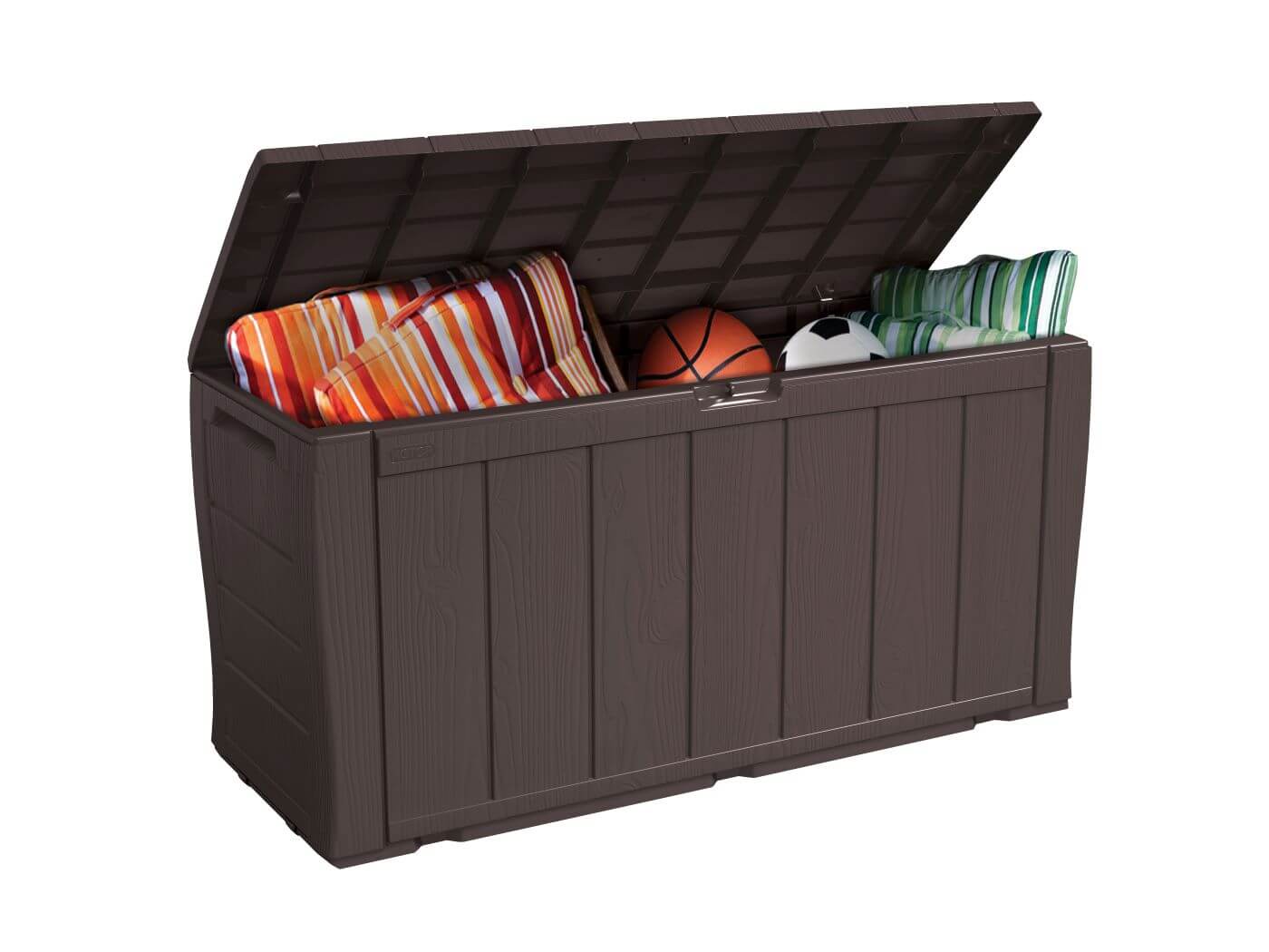 Skrzynia ogrodowa Keter Sherwood Storage Box 270L, brązowa