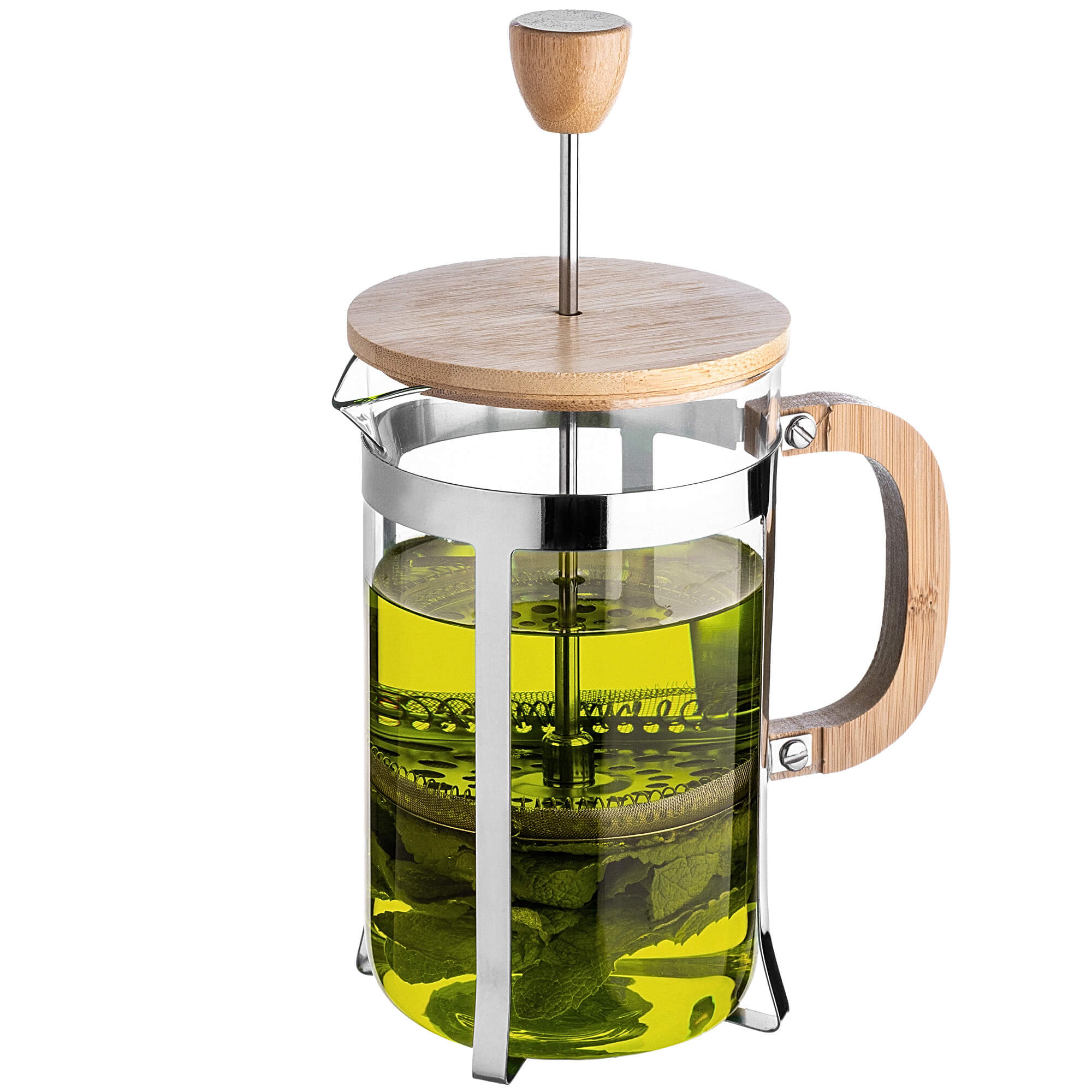 Kawiarka Meduno z drewnianą pokrywką 800ml