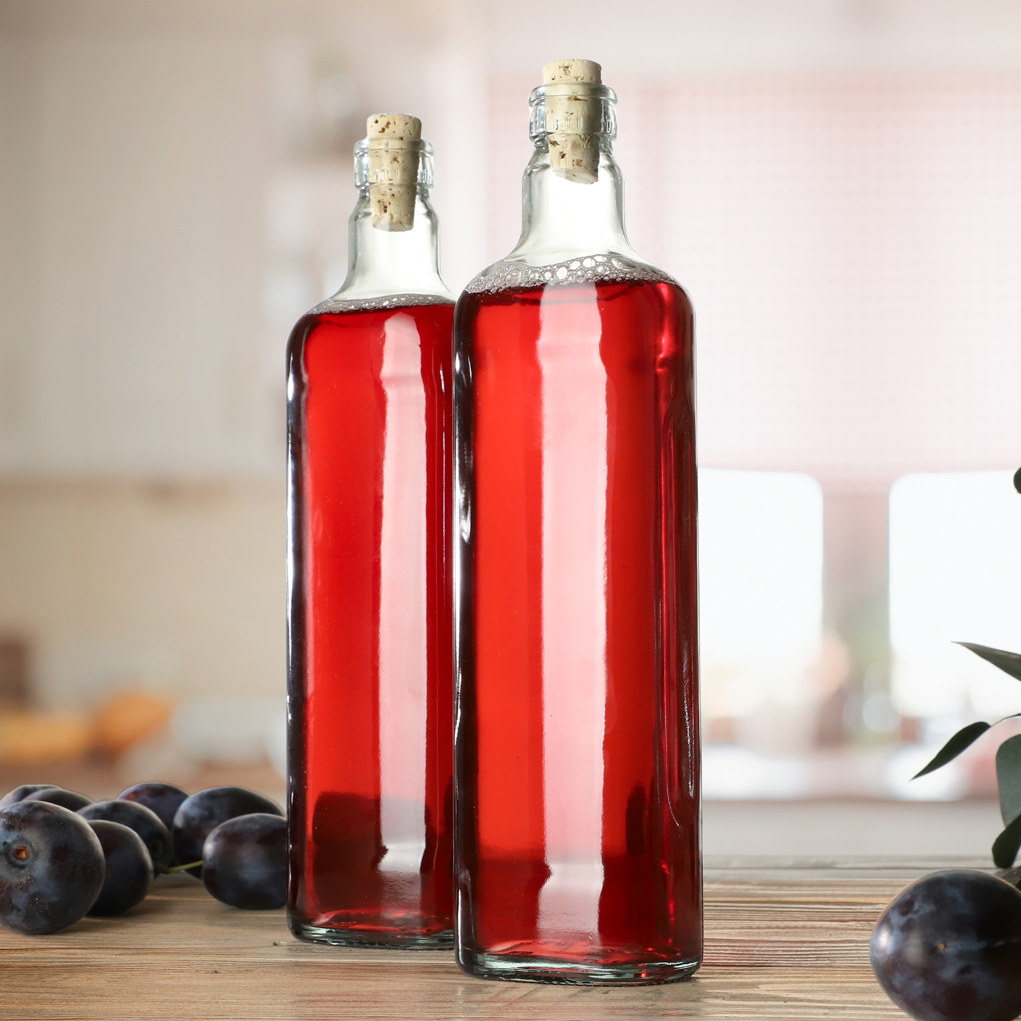 Butelka z korkiem Rotzo 0,7L z korkiem fi21, 8 szt.