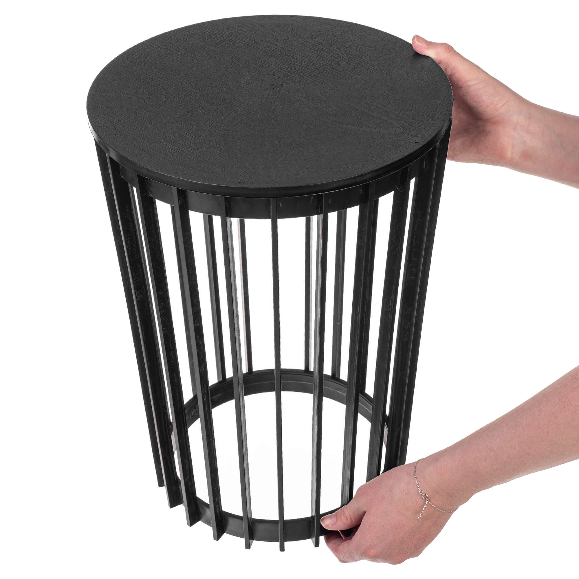 Kwietnik dwustronny Aytre 54 cm czarny + blat czarny