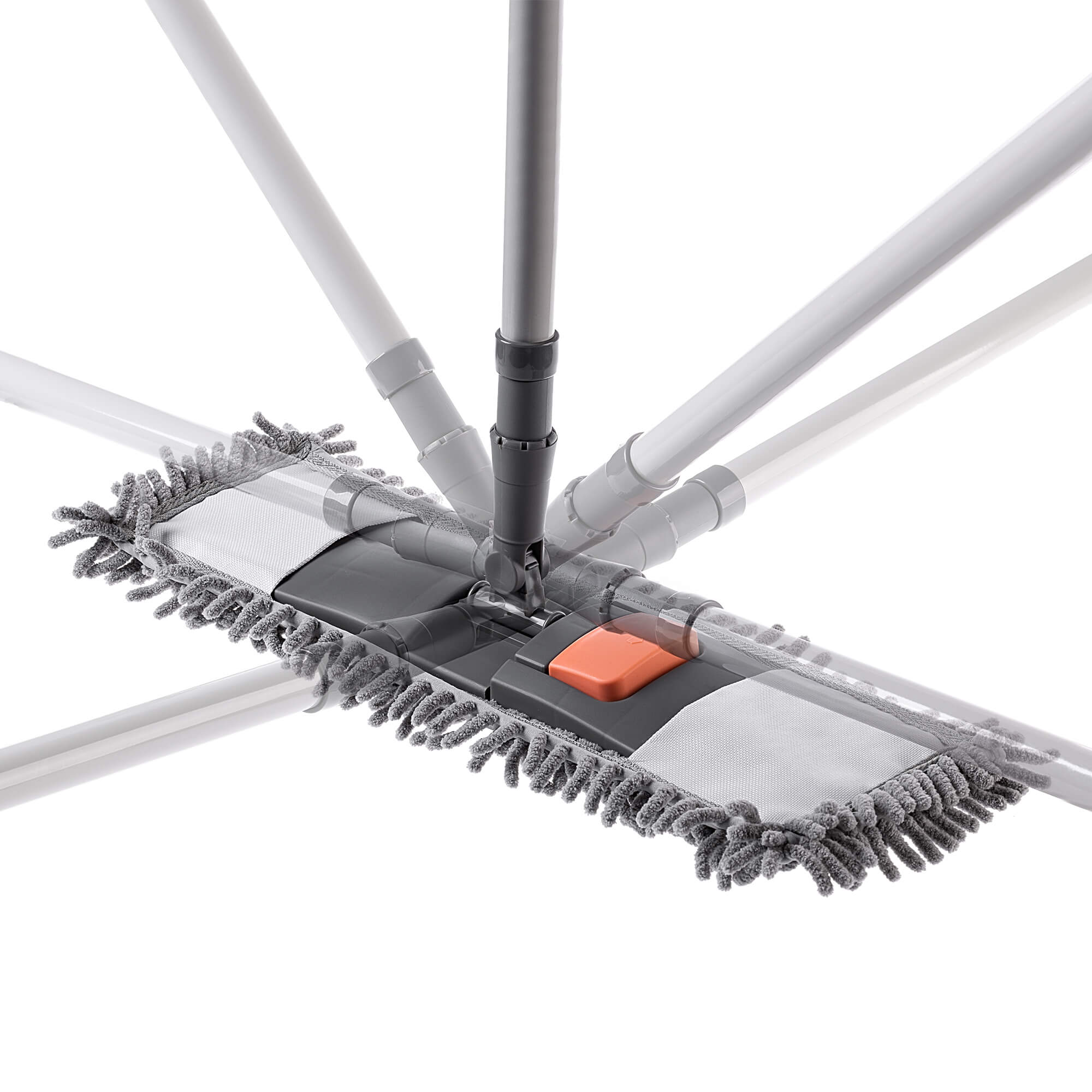 Mop płaski z mikrofibry Vaux 120 cm szary